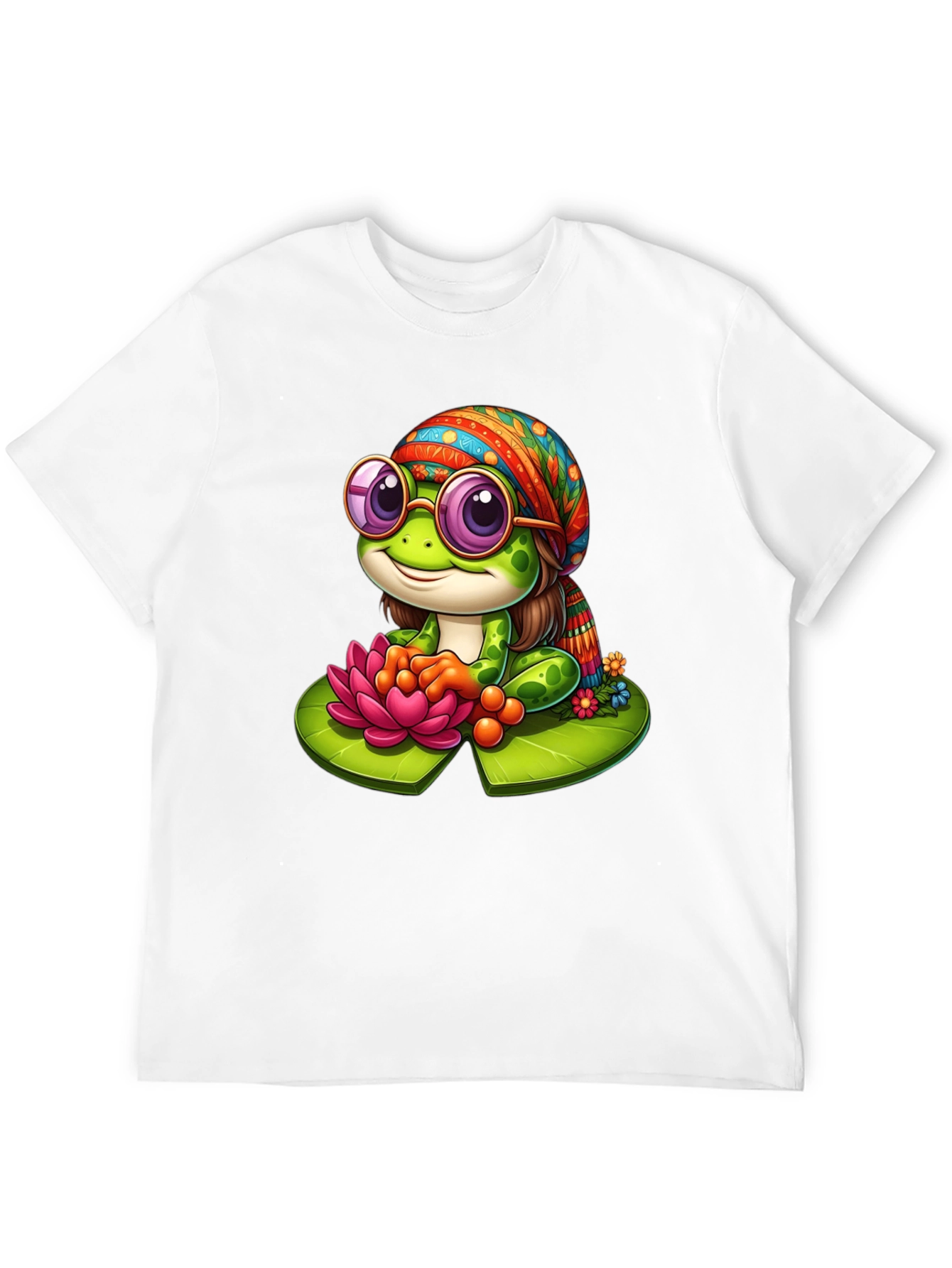 Hippie Frog T-Shirt - Cute Cartoon Tee