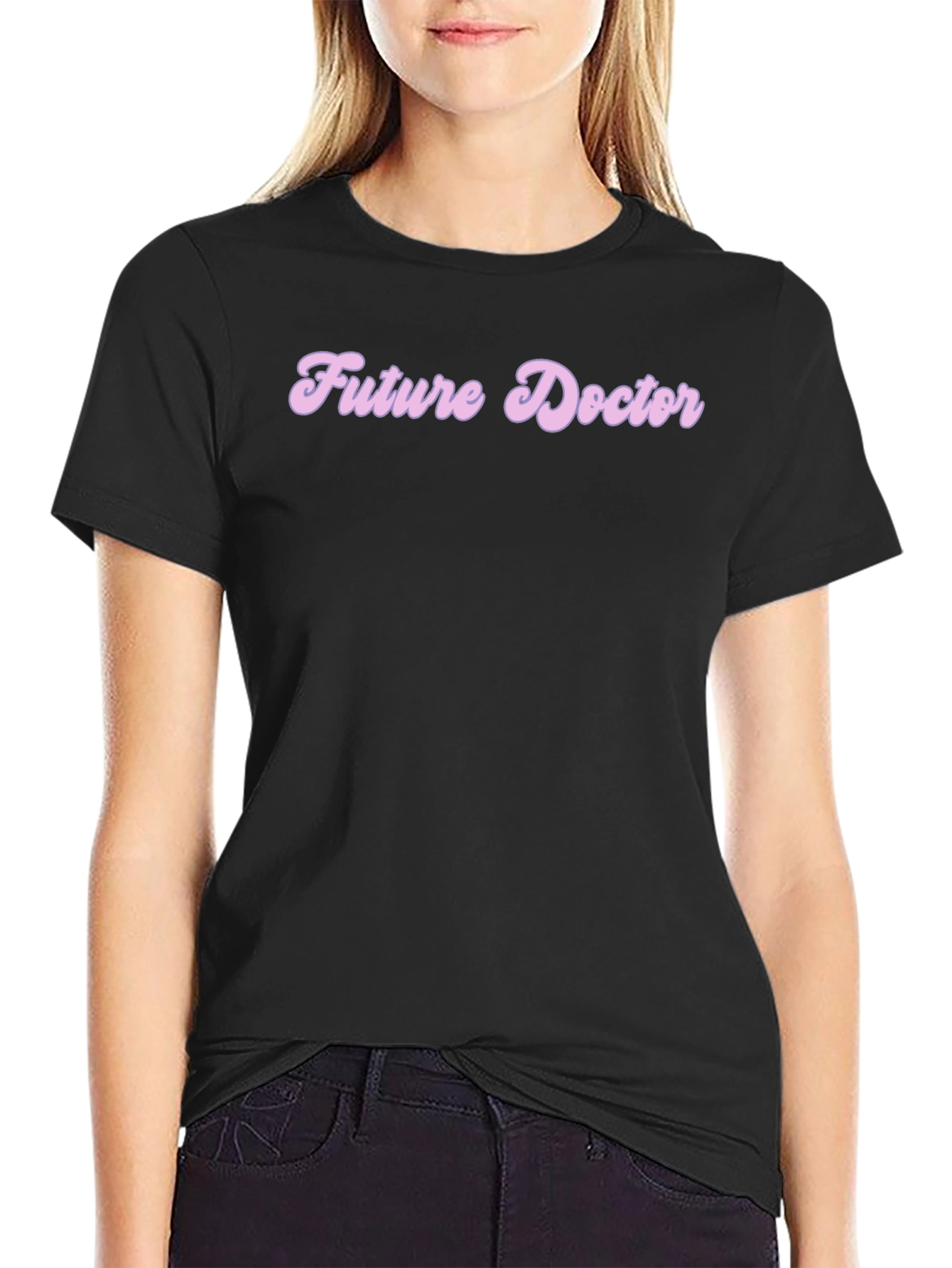 Future Doctor Graphic T-Shirt - Black Casual Tee