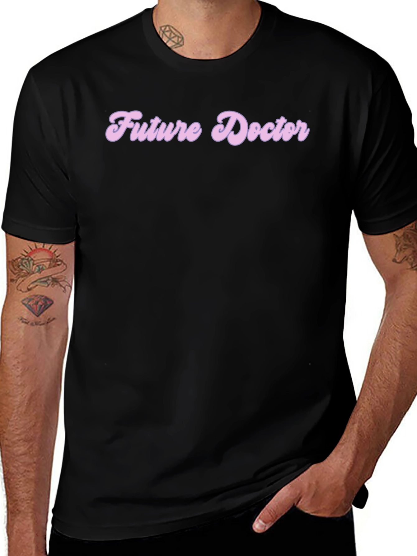 Future Doctor Graphic T-Shirt - Black Casual Tee