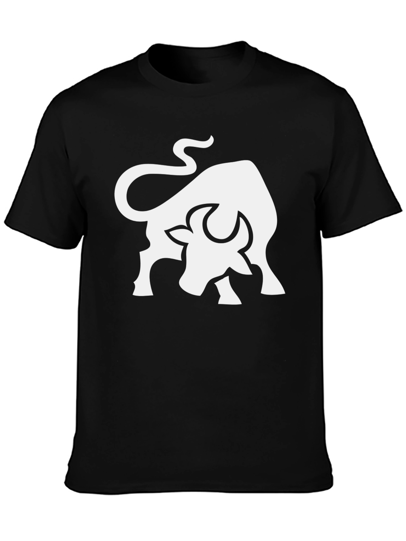 Bull Graphic Tee - Black Cotton Blend