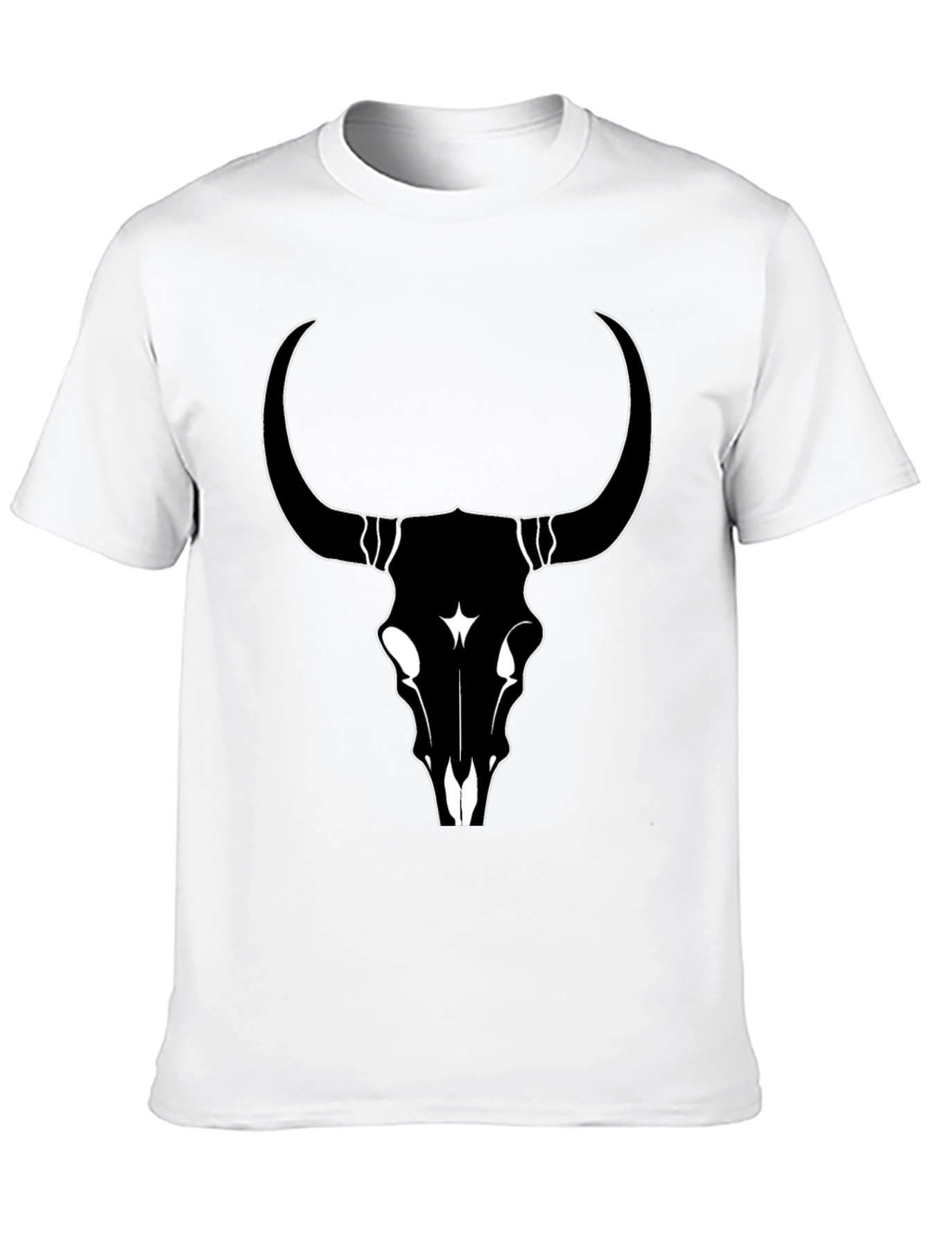 Black Bull Skull Graphic Tee
