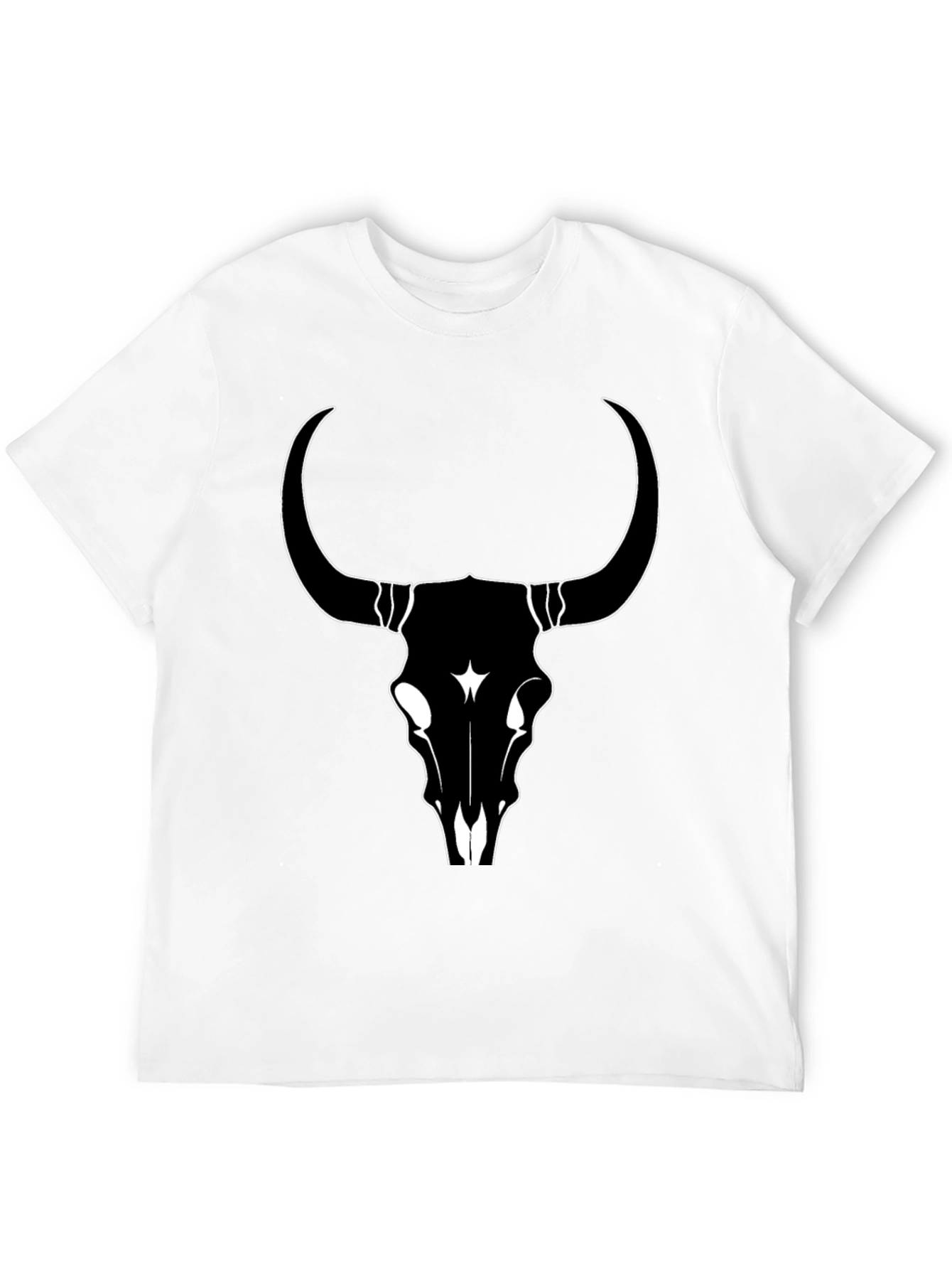 Black Bull Skull Graphic Tee