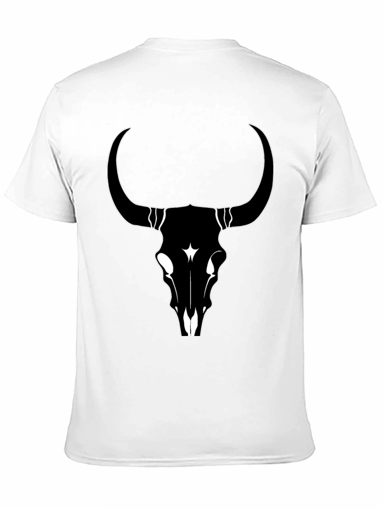 Black Bull Skull Graphic Tee