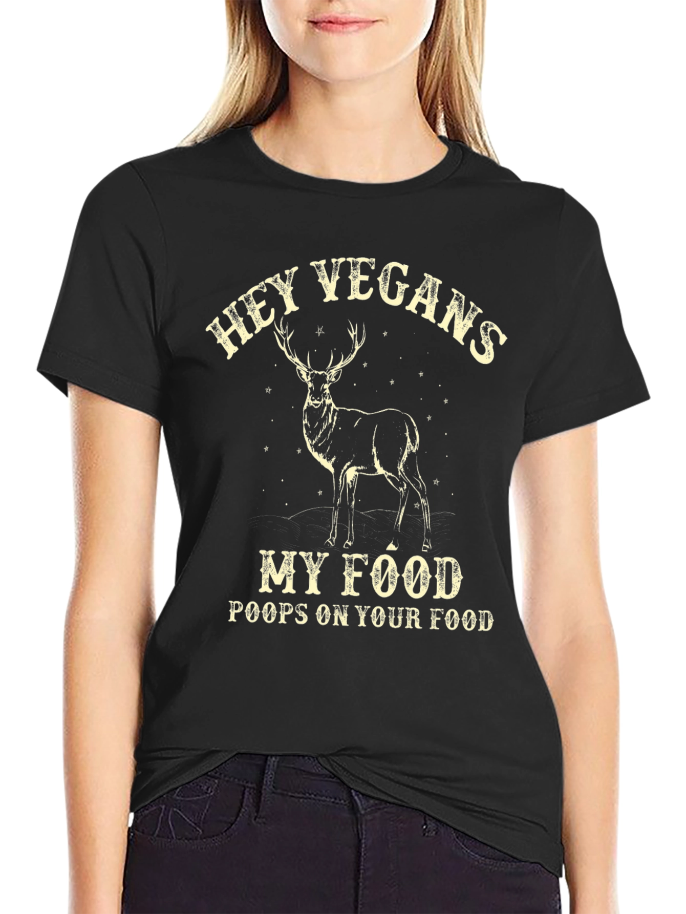 Hey Vegans Deer Food T-Shirt