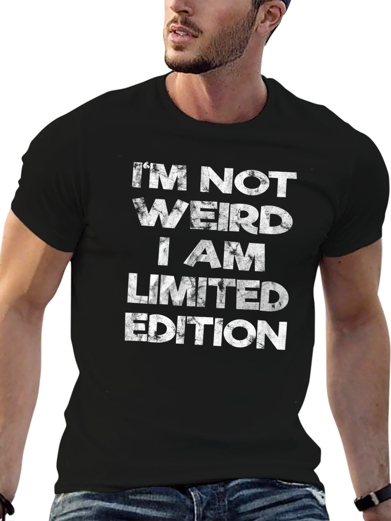 Im Not Weird Limited Edition Black Graphic T-Shirt