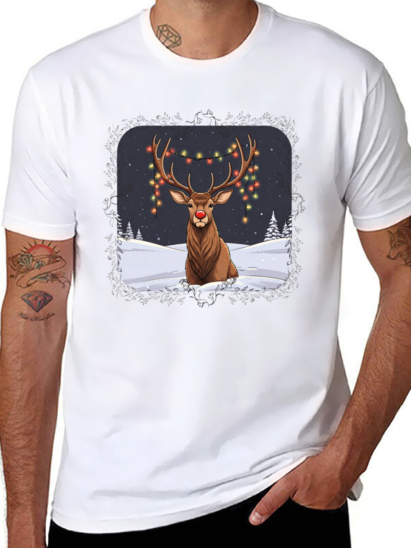 Festive Reindeer Graphic Tee