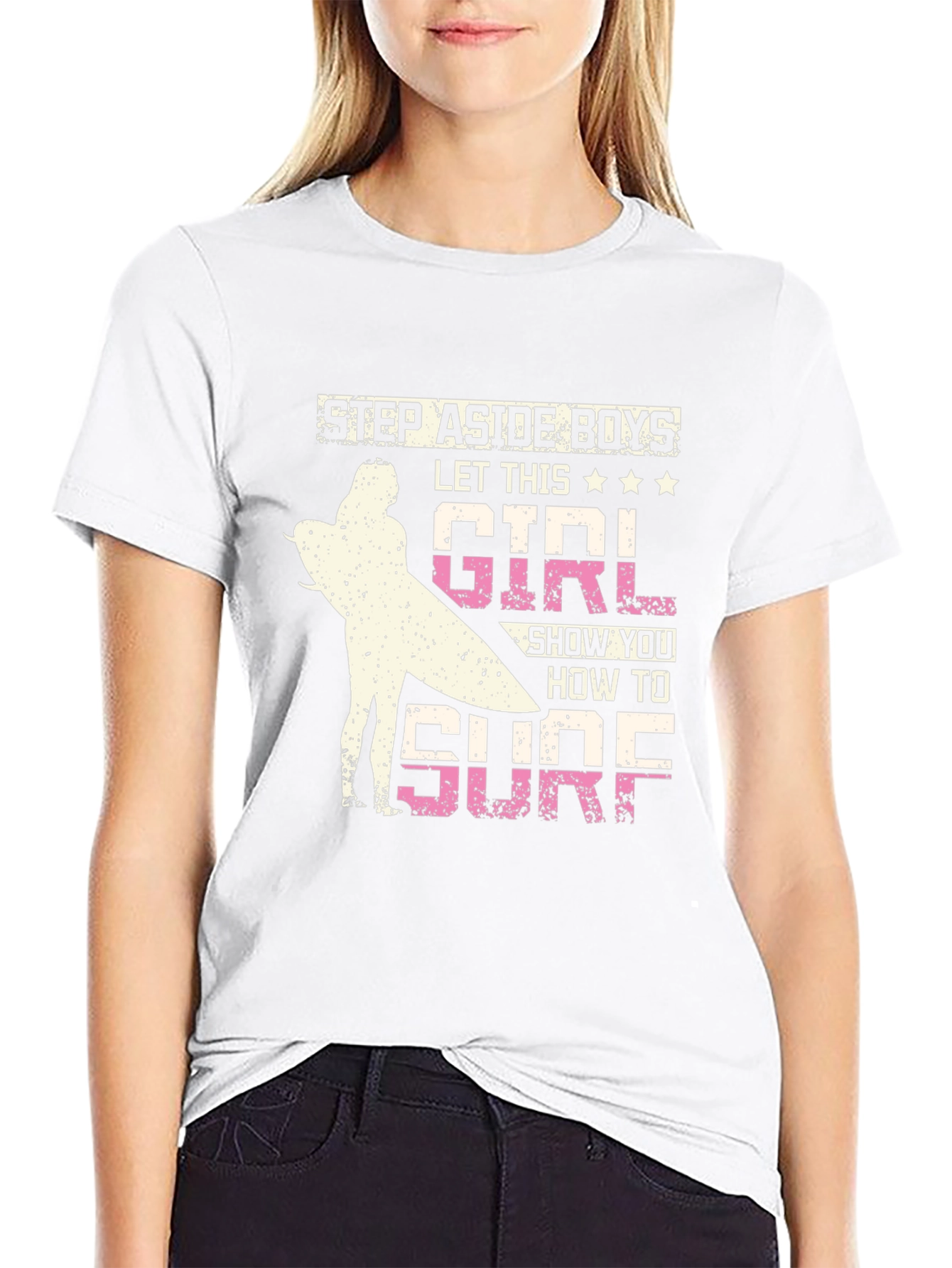 Girl Surfer Graphic Tee - Step Aside Boys