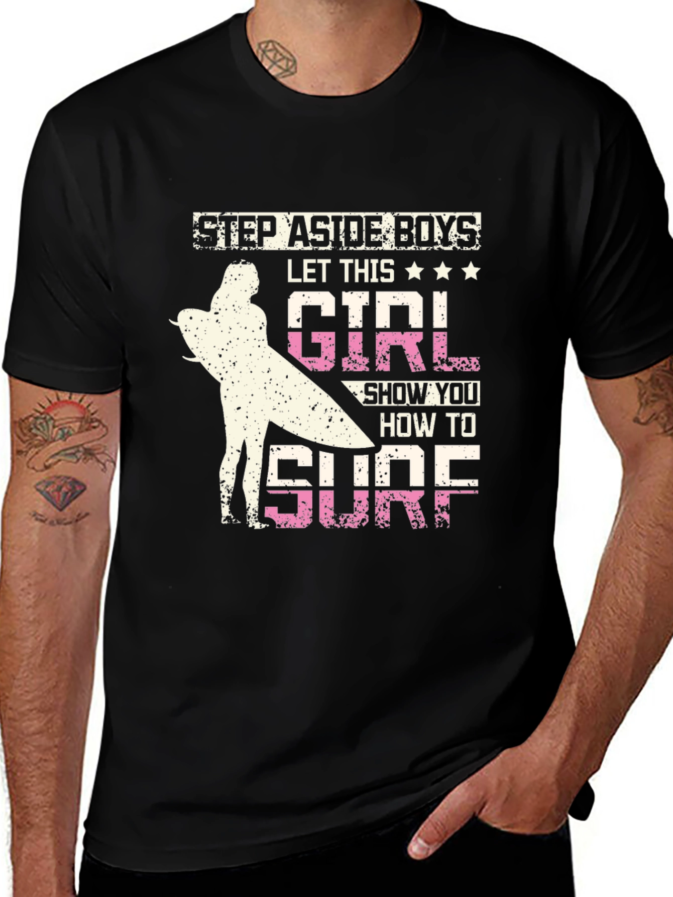 Girl Surfer Graphic Tee - Step Aside Boys