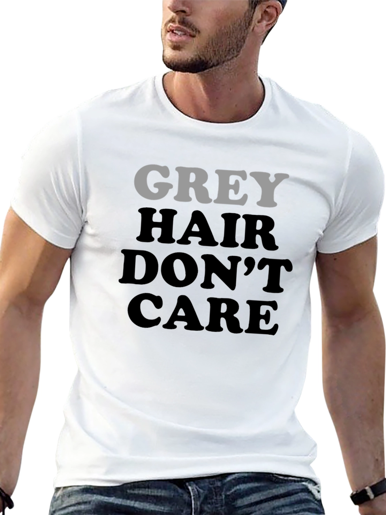Grey Hair Dont Care Graphic Tee