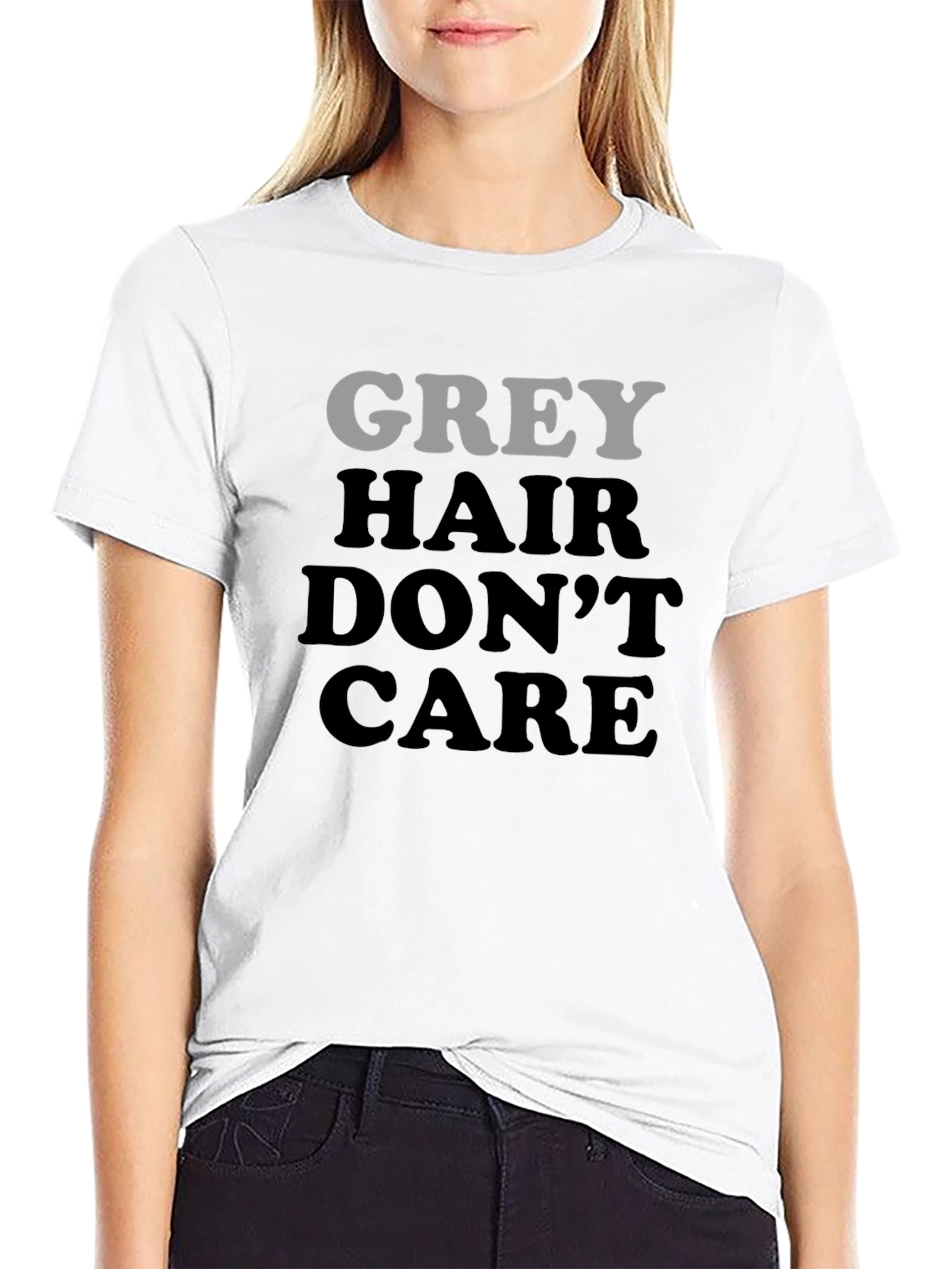 Grey Hair Dont Care Graphic Tee