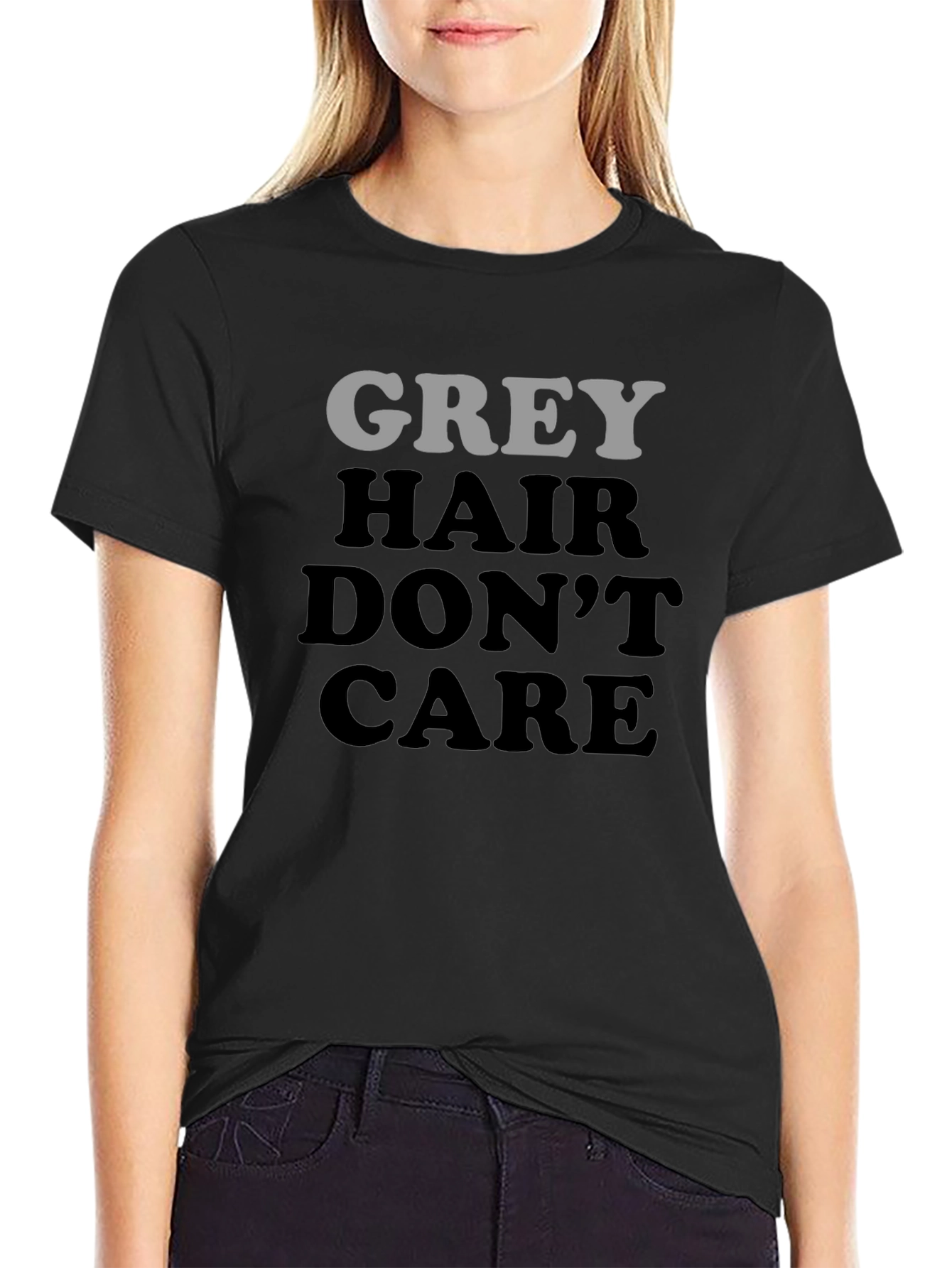 Grey Hair Dont Care Graphic Tee