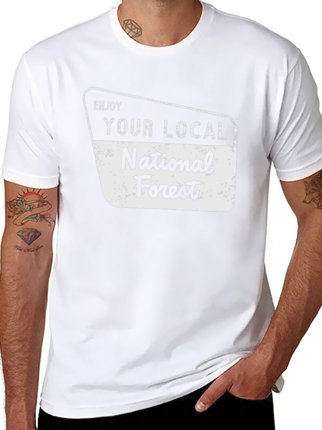 Enjoy Your Local National Forest Black T-Shirt