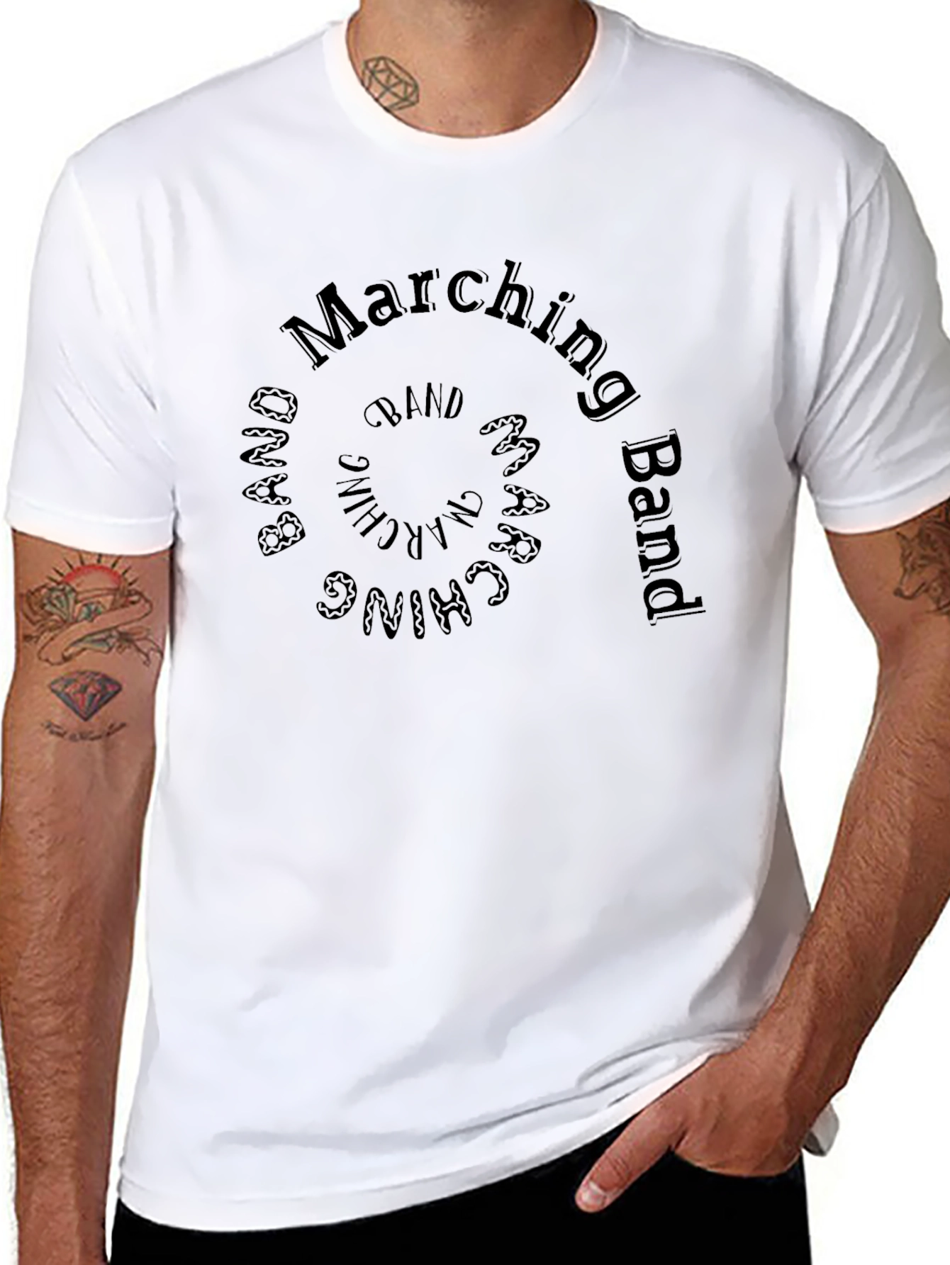 Marching Band Spiral Design T-Shirt