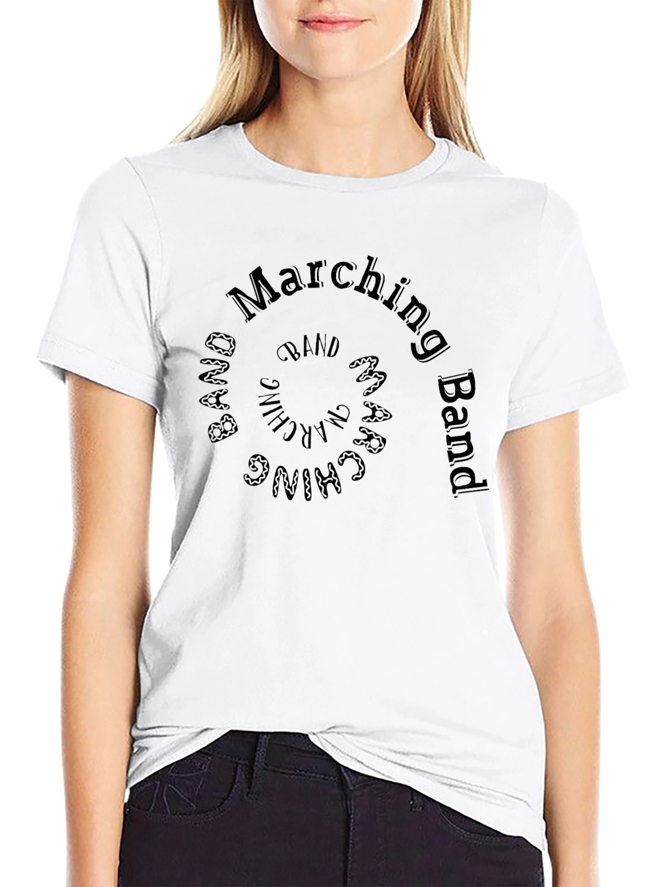 Marching Band Spiral Design T-Shirt