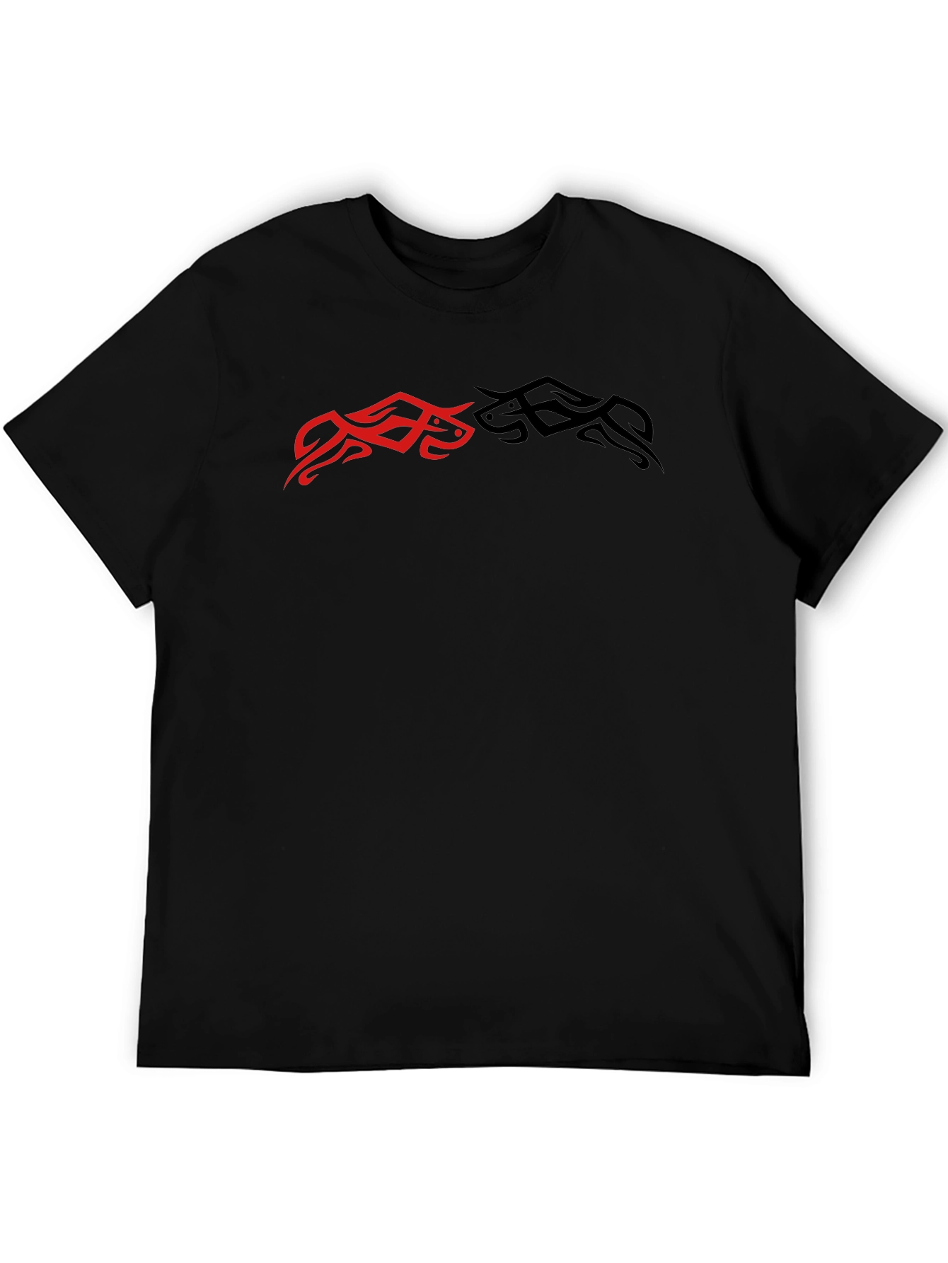 Tribal Bull Graphic Tee - Black