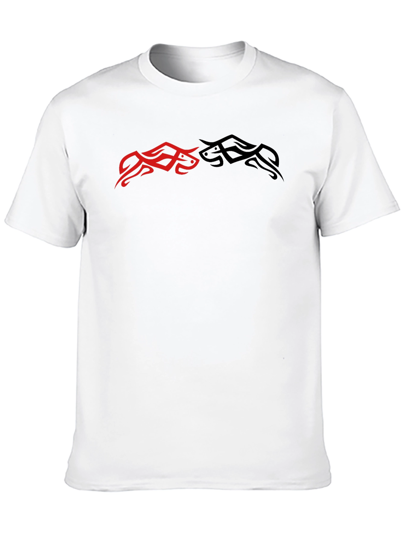 Tribal Bull Graphic Tee - Black