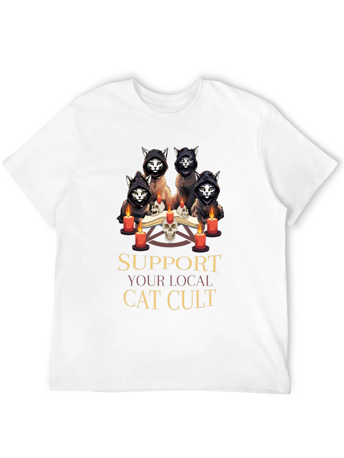 Support Your Local Cat Cult T-Shirt