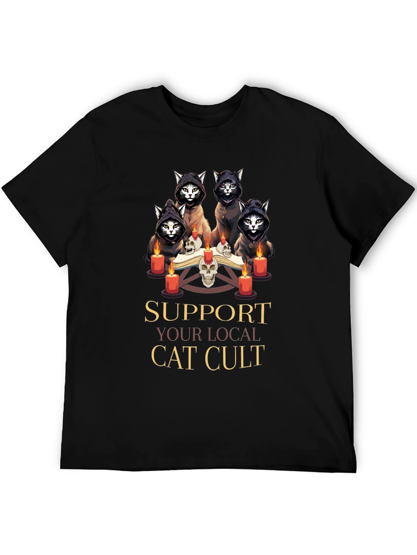 Support Your Local Cat Cult T-Shirt