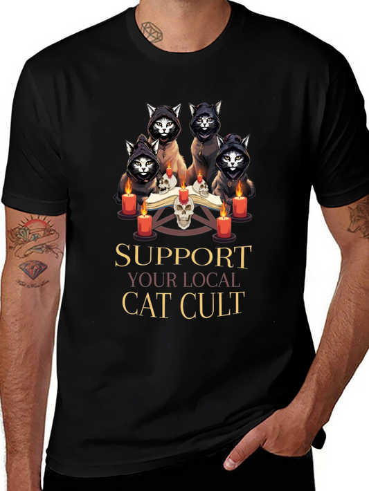 Support Your Local Cat Cult T-Shirt