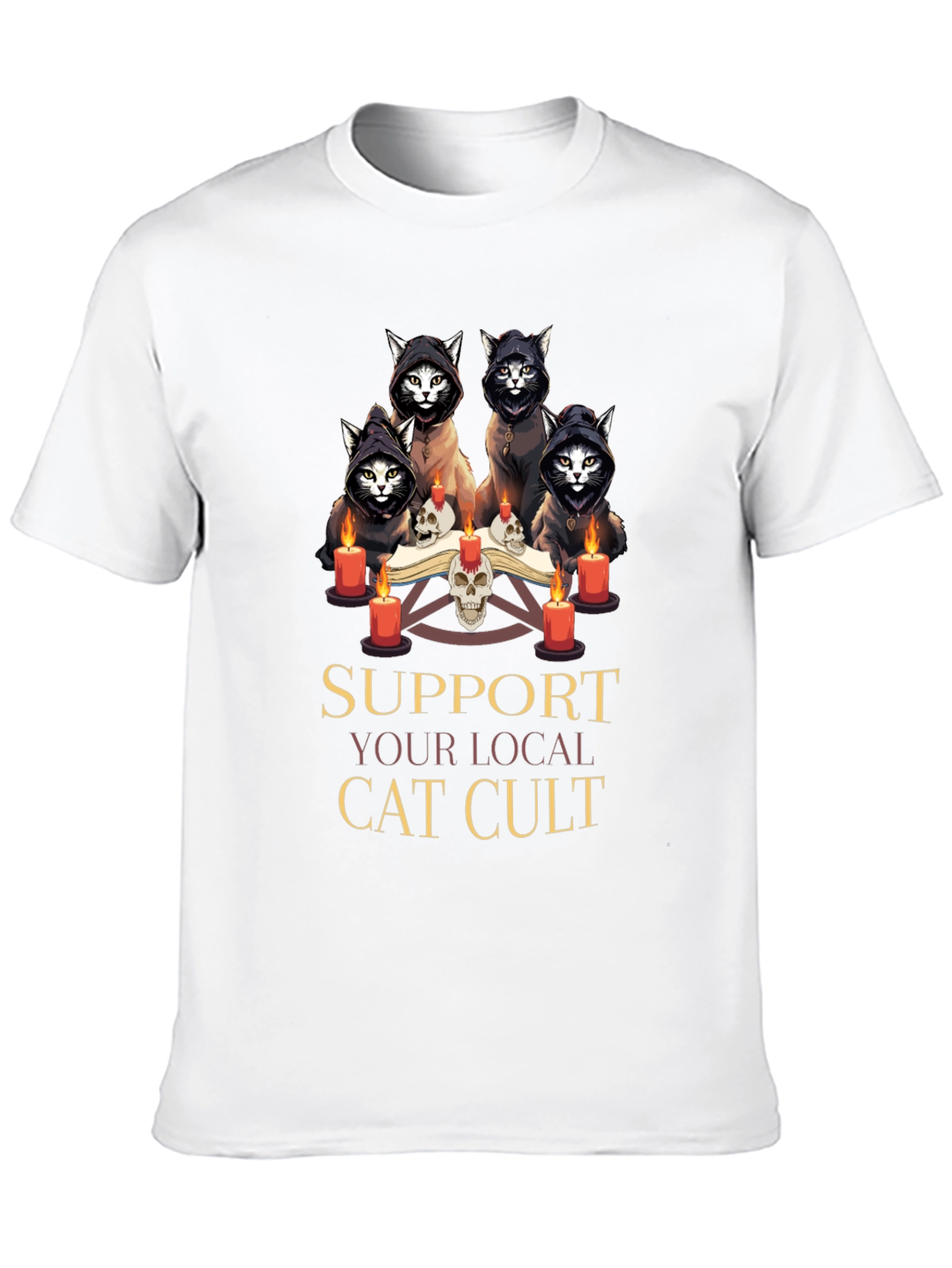 Support Your Local Cat Cult T-Shirt