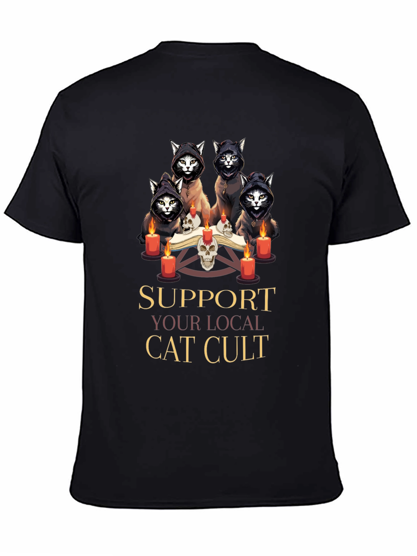 Support Your Local Cat Cult T-Shirt