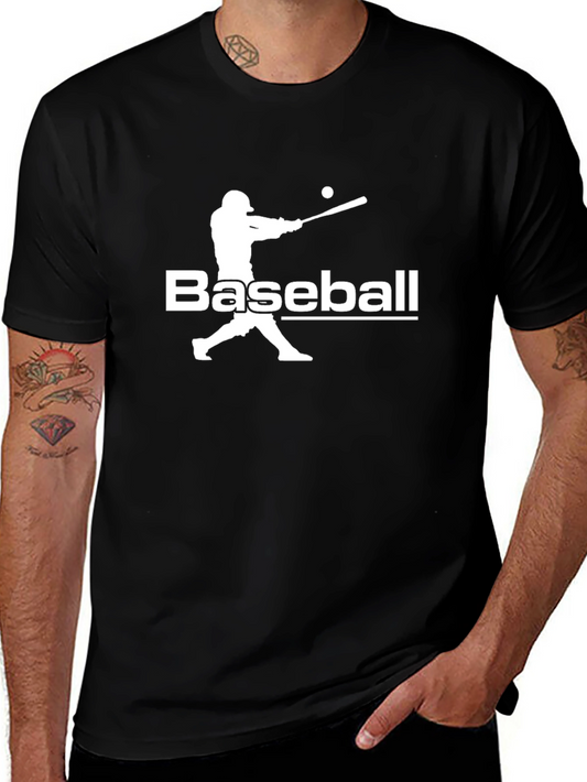 Baseball Silhouette Black T-Shirt
