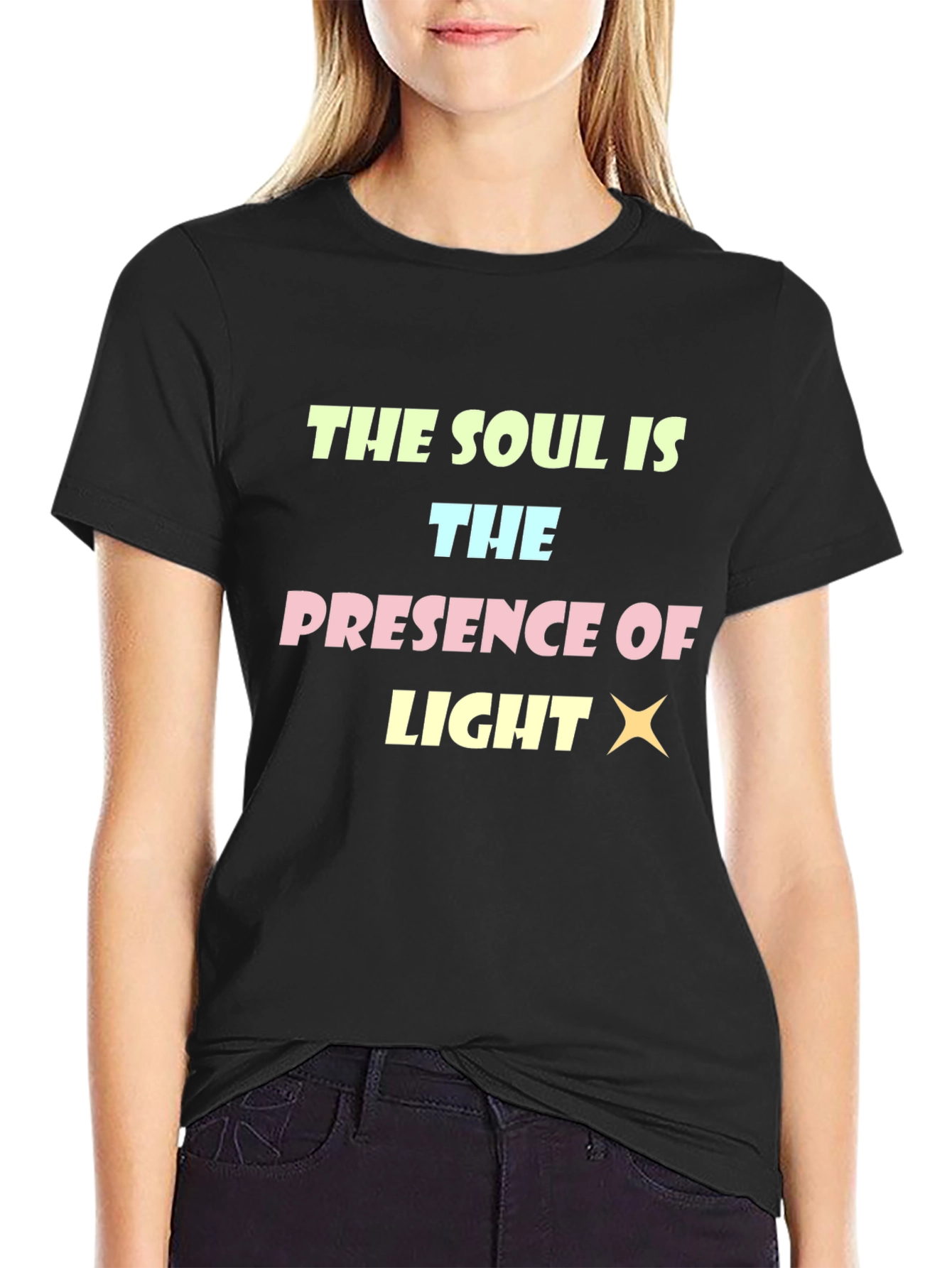 Soul is Light Graphic T-Shirt - Mens Black Tee