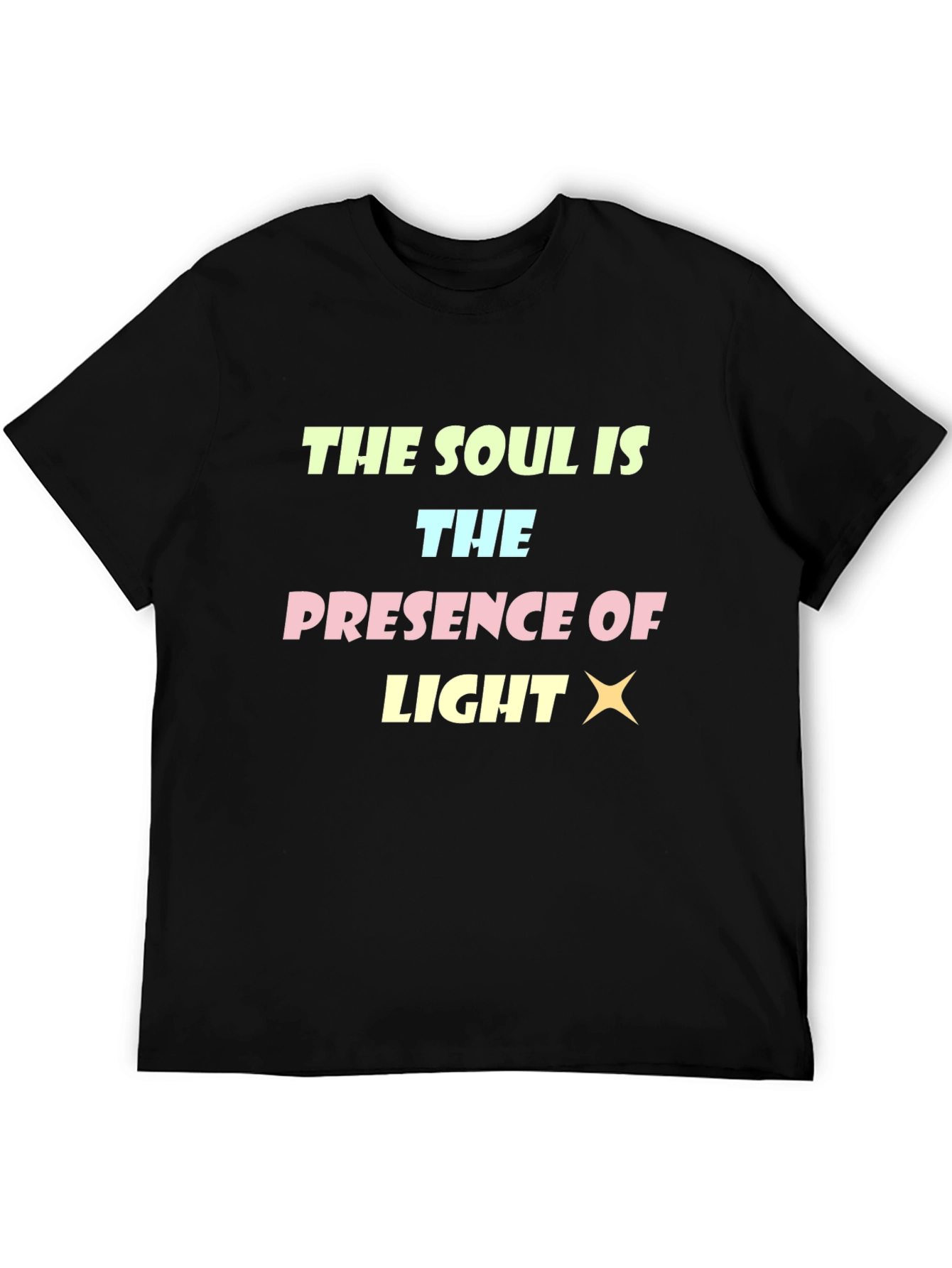 Soul is Light Graphic T-Shirt - Mens Black Tee