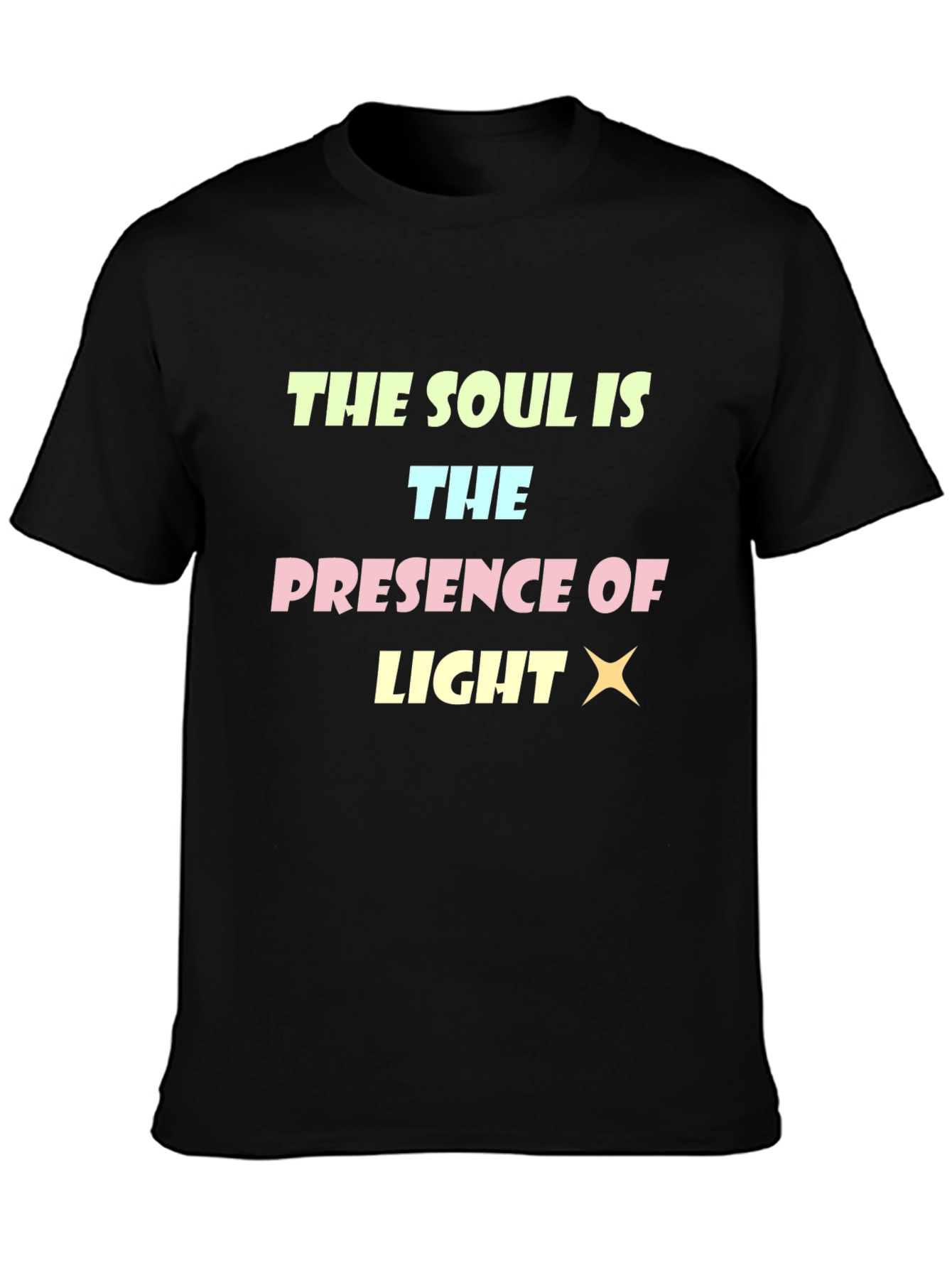 Soul is Light Graphic T-Shirt - Mens Black Tee