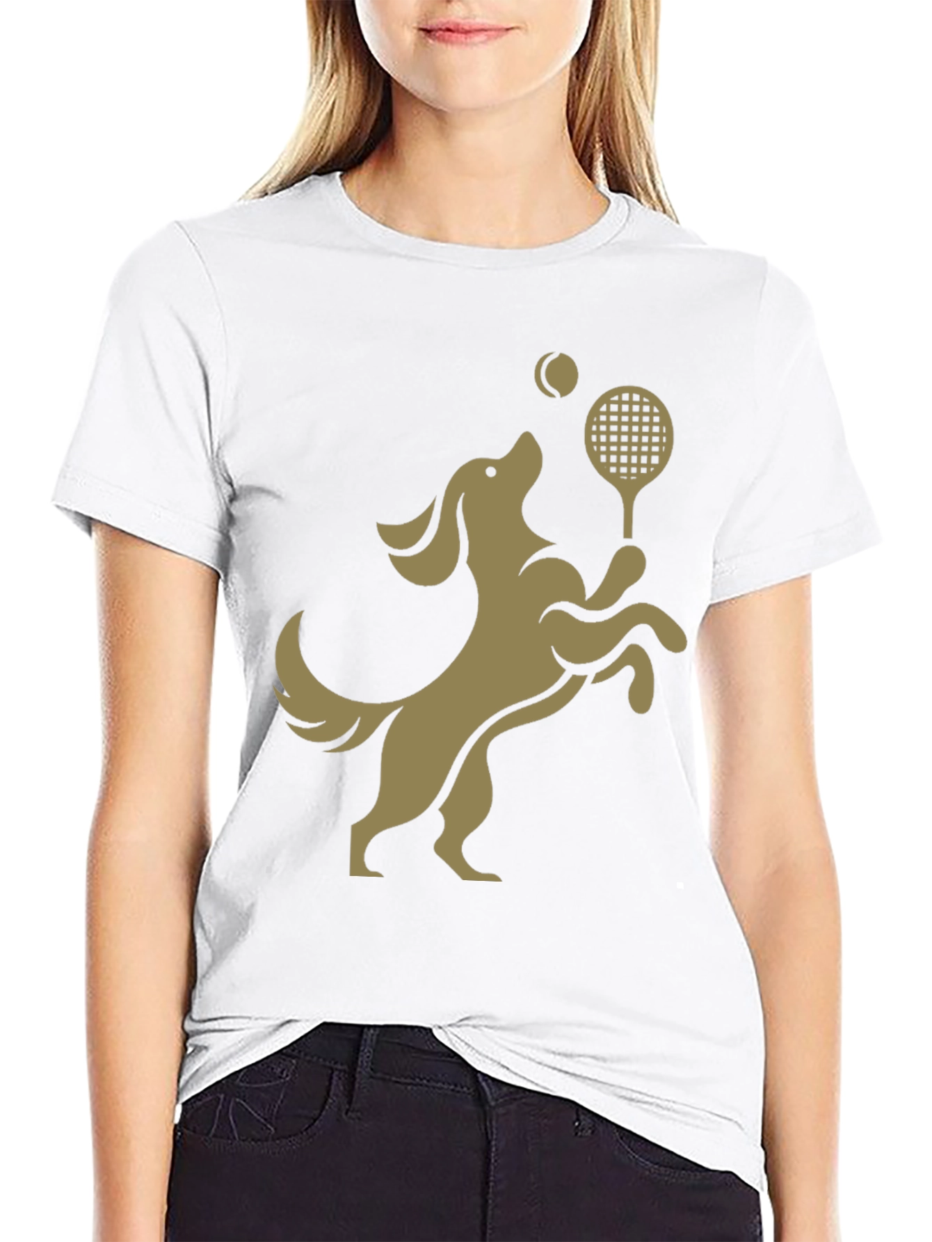 Dog Tennis T-Shirt: Playful Canine Athlete Design
