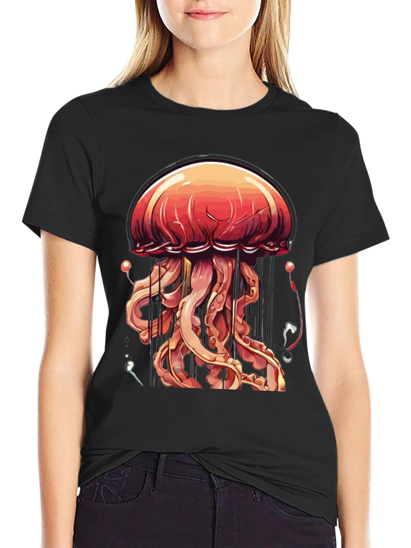 Jellyfish Graphic Tee - Unique Sea Life Design