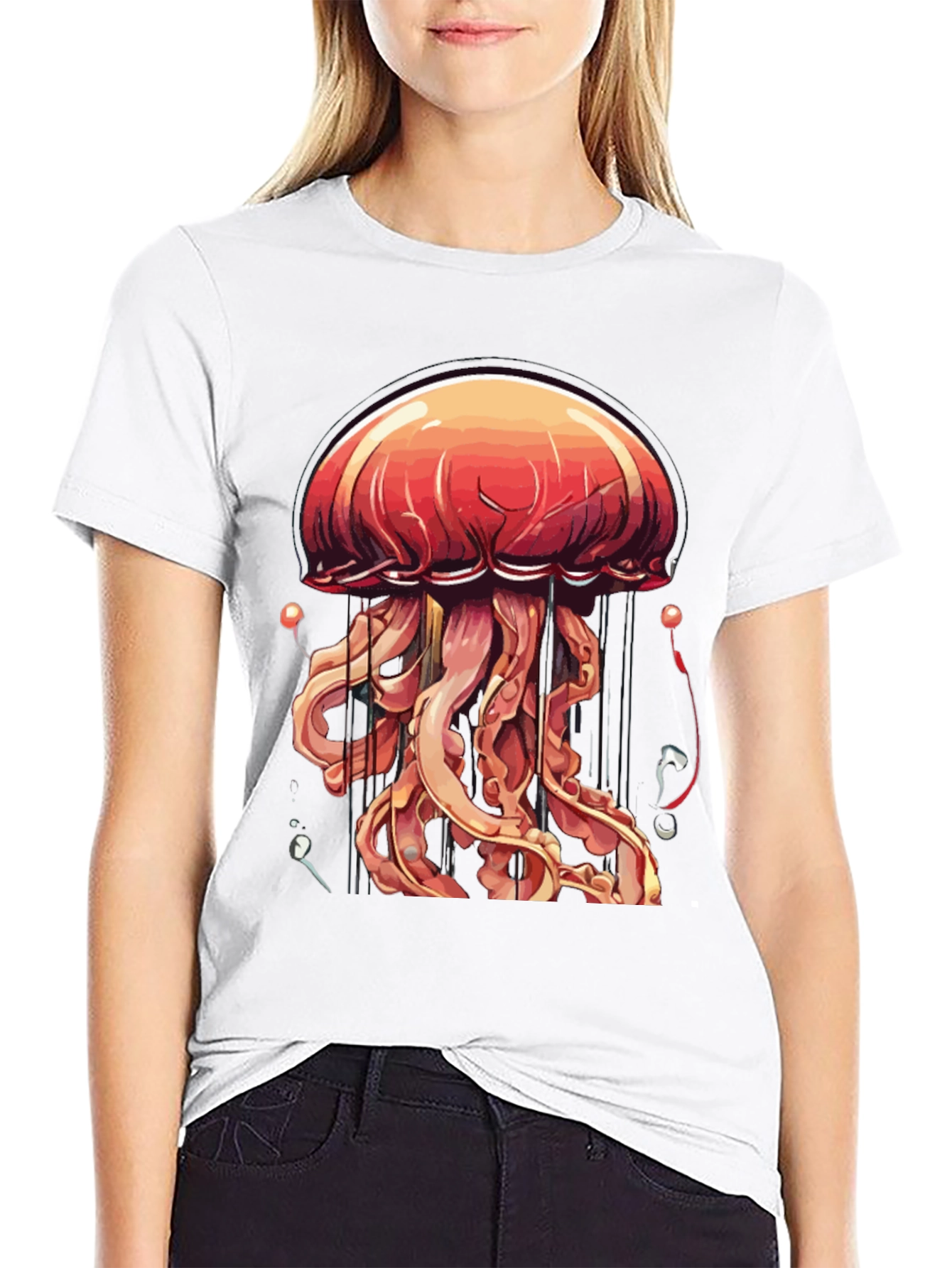 Jellyfish Graphic Tee - Unique Sea Life Design