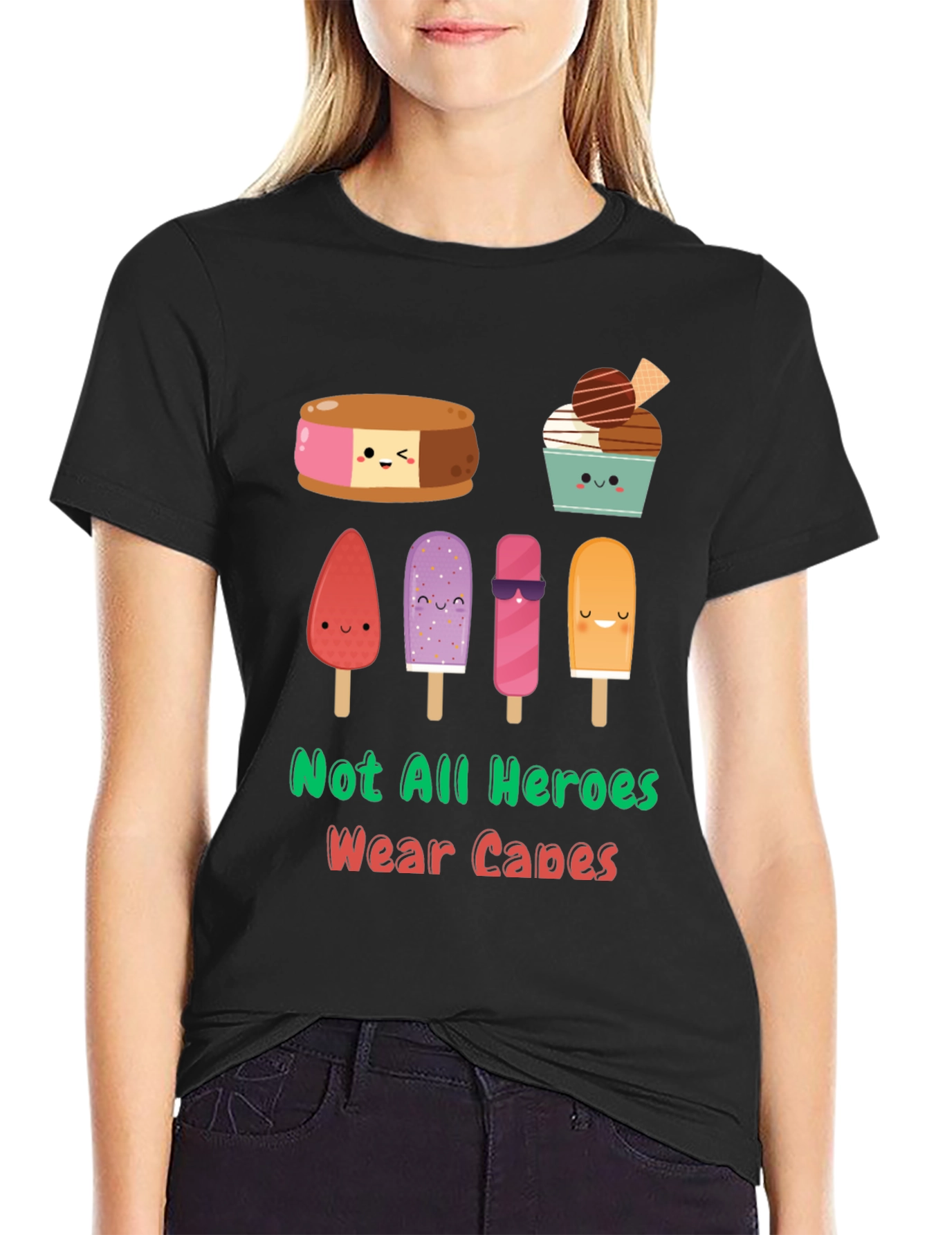 Dessert Heroes Graphic Tee - Funny Ice Cream T-Shirt