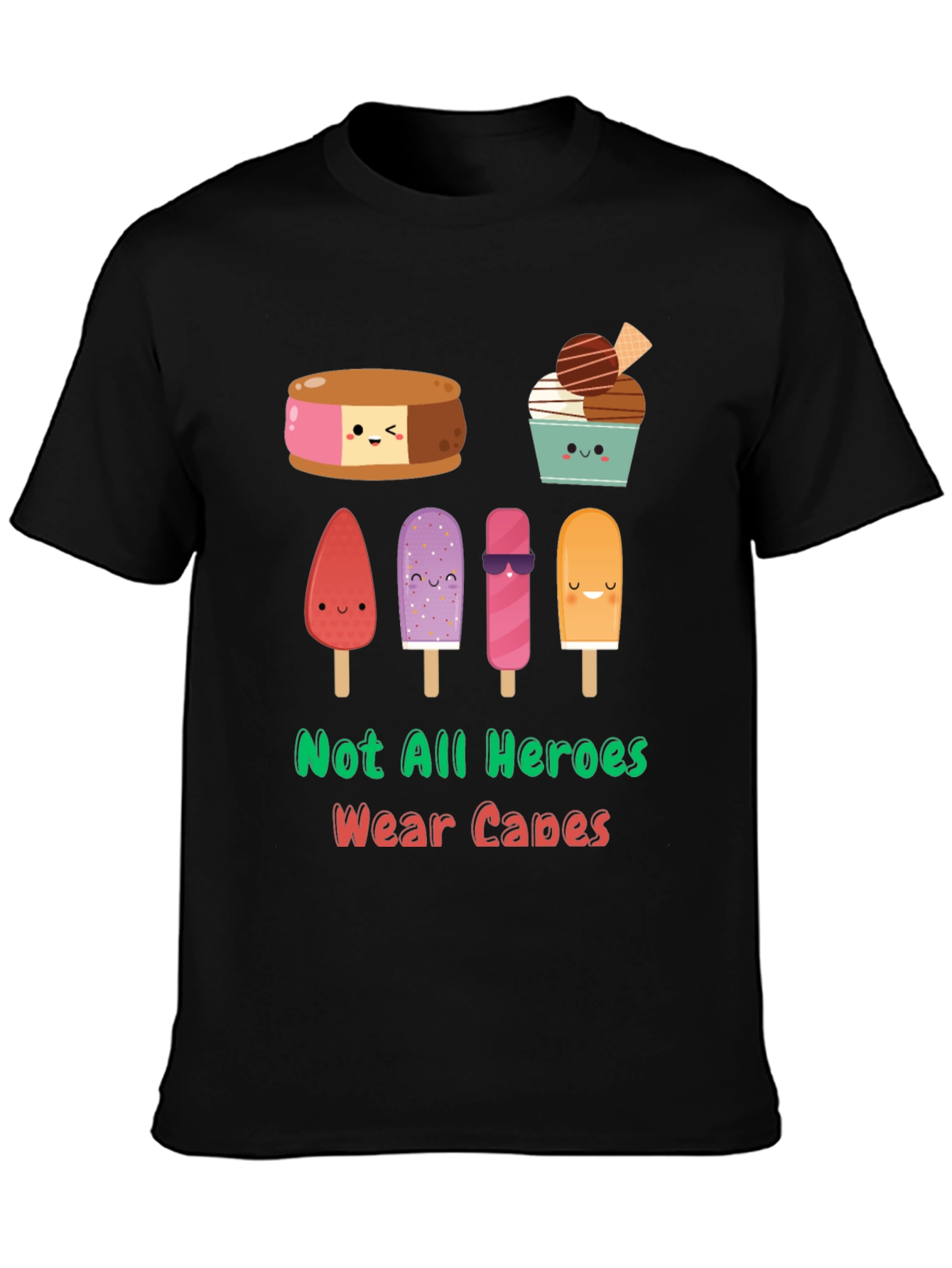 Dessert Heroes Graphic Tee - Funny Ice Cream T-Shirt