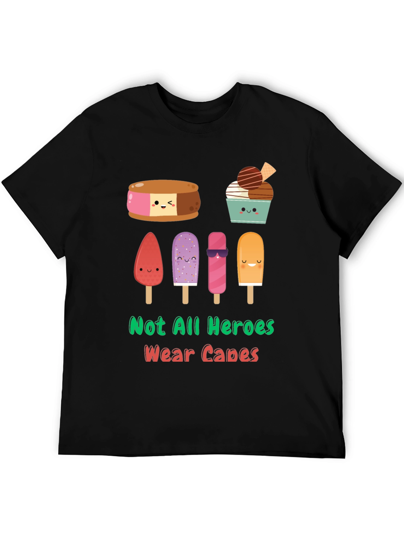 Dessert Heroes Graphic Tee - Funny Ice Cream T-Shirt