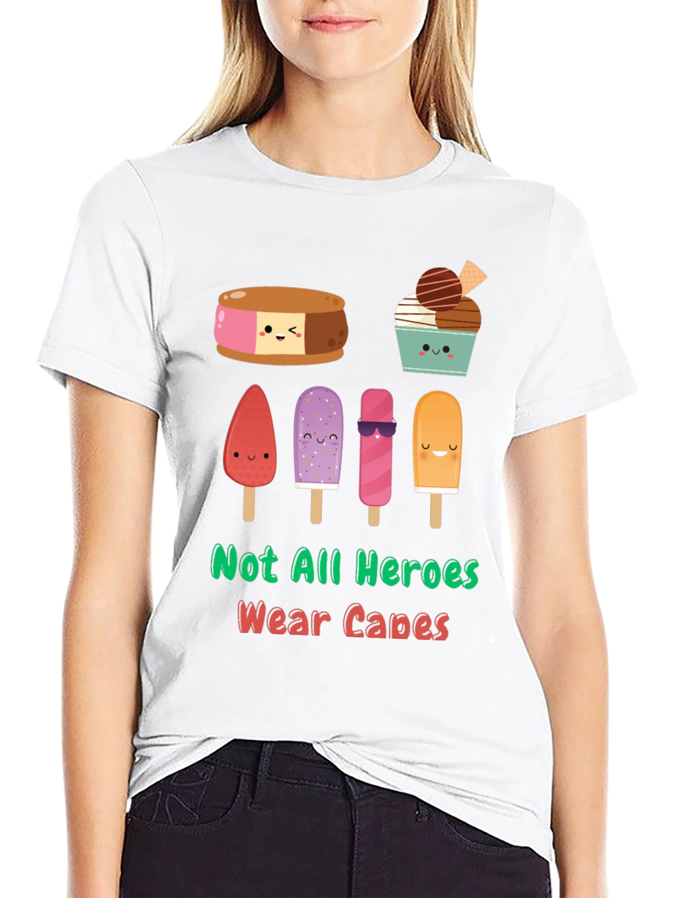 Dessert Heroes Graphic Tee - Funny Ice Cream T-Shirt