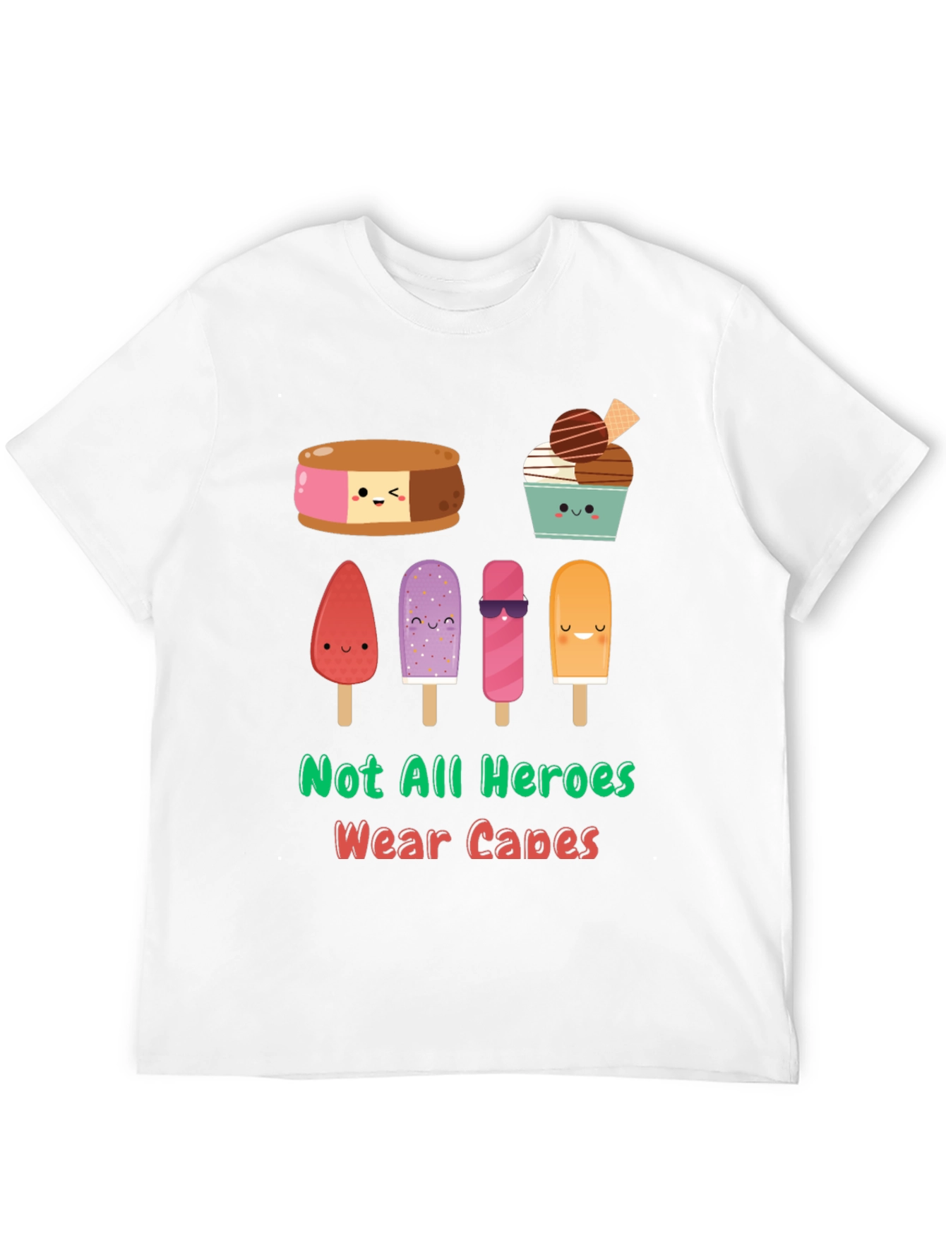 Dessert Heroes Graphic Tee - Funny Ice Cream T-Shirt