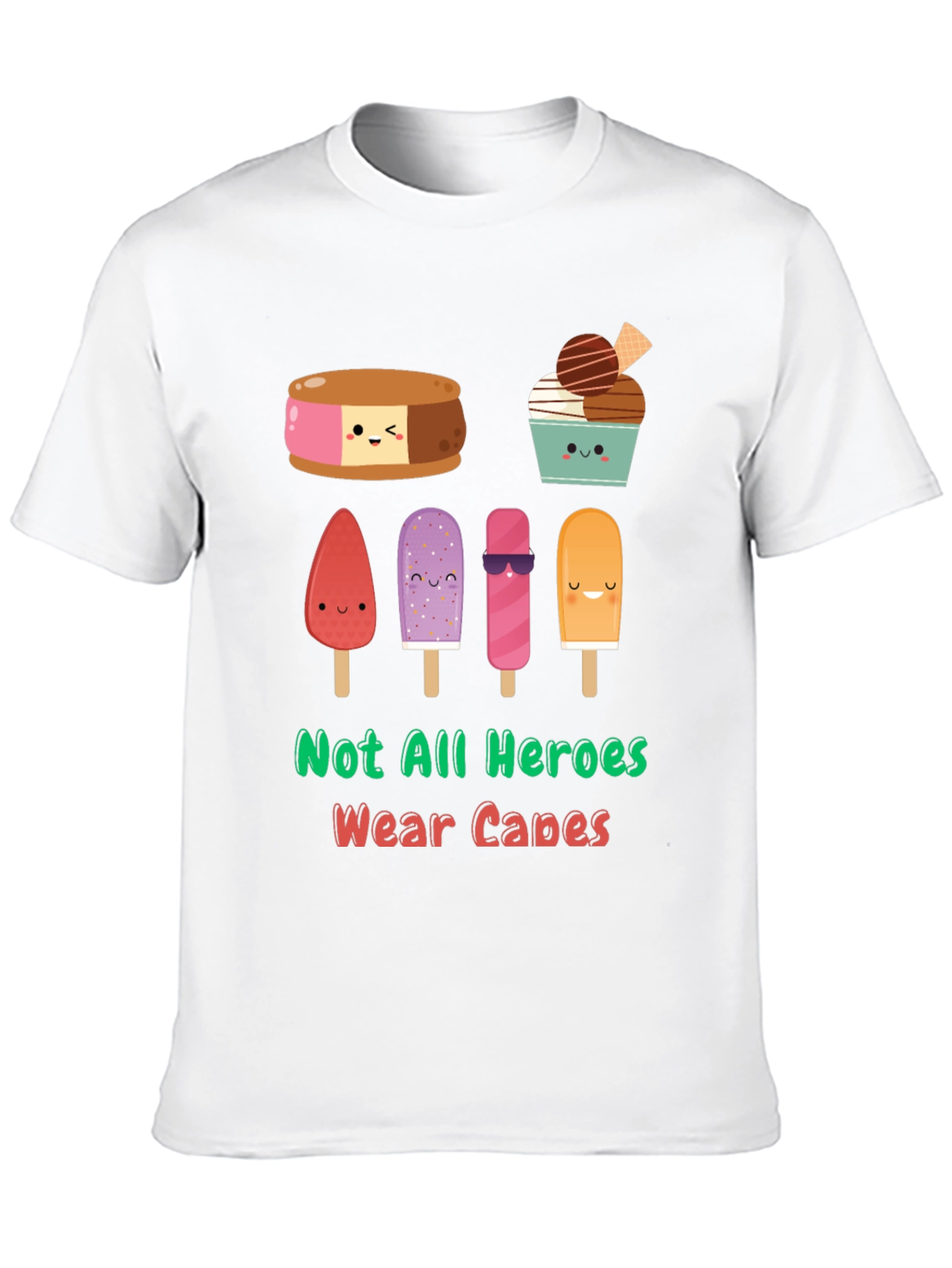 Dessert Heroes Graphic Tee - Funny Ice Cream T-Shirt