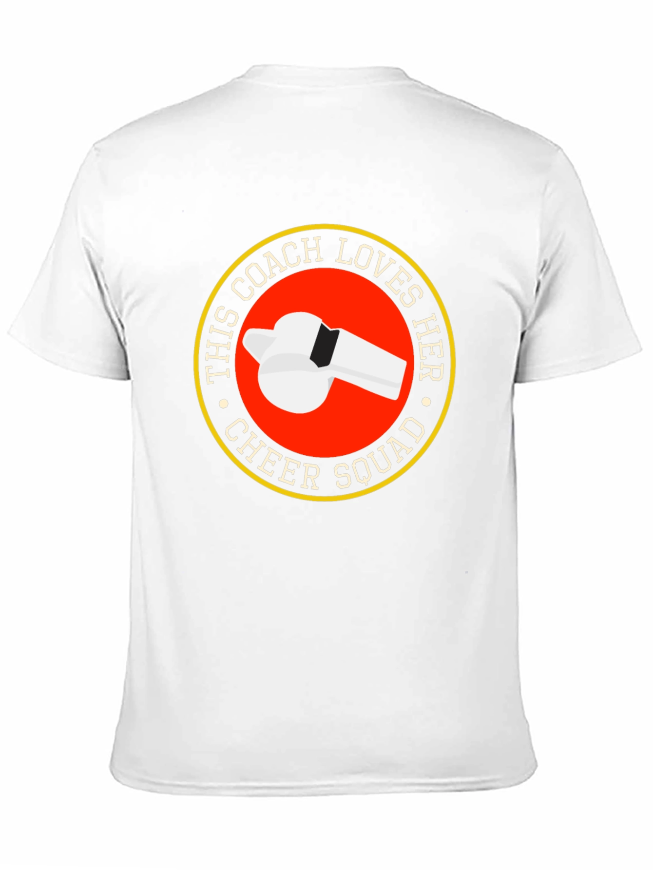 Cheer Squad Coach T-Shirt - Novelty Whistle Design