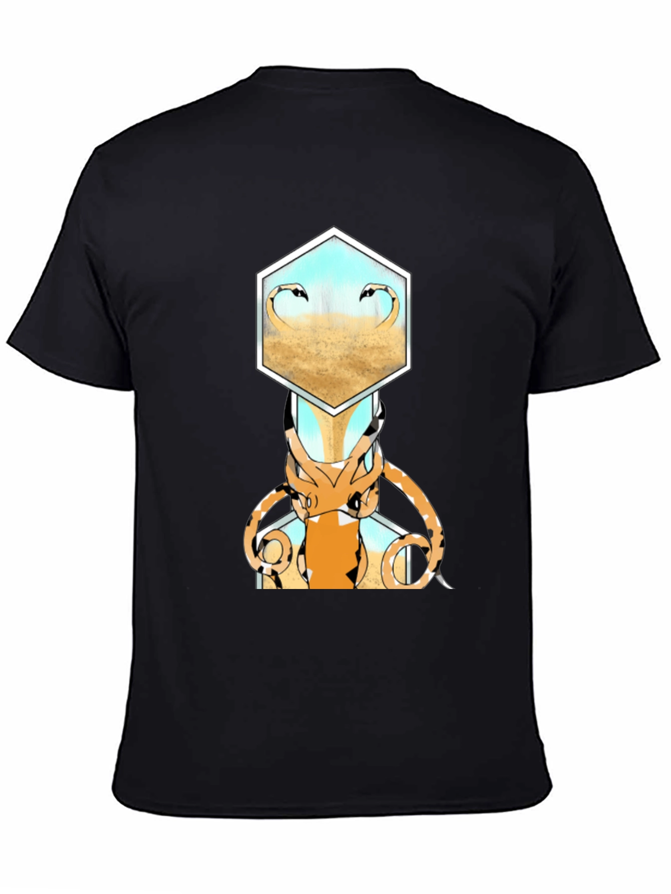 Flamingo Beach T-Shirt - Mens Black Tee