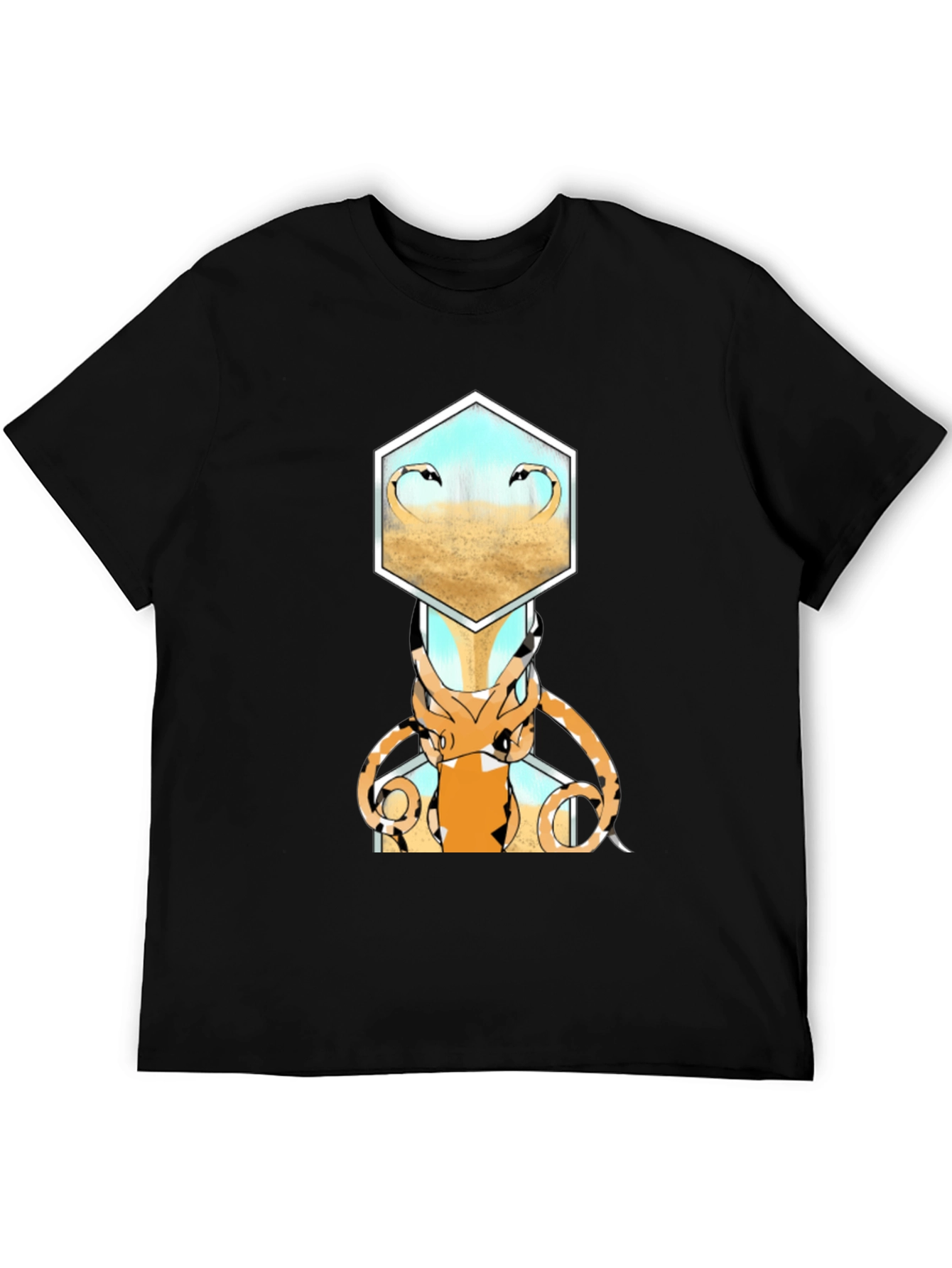Flamingo Beach T-Shirt - Mens Black Tee