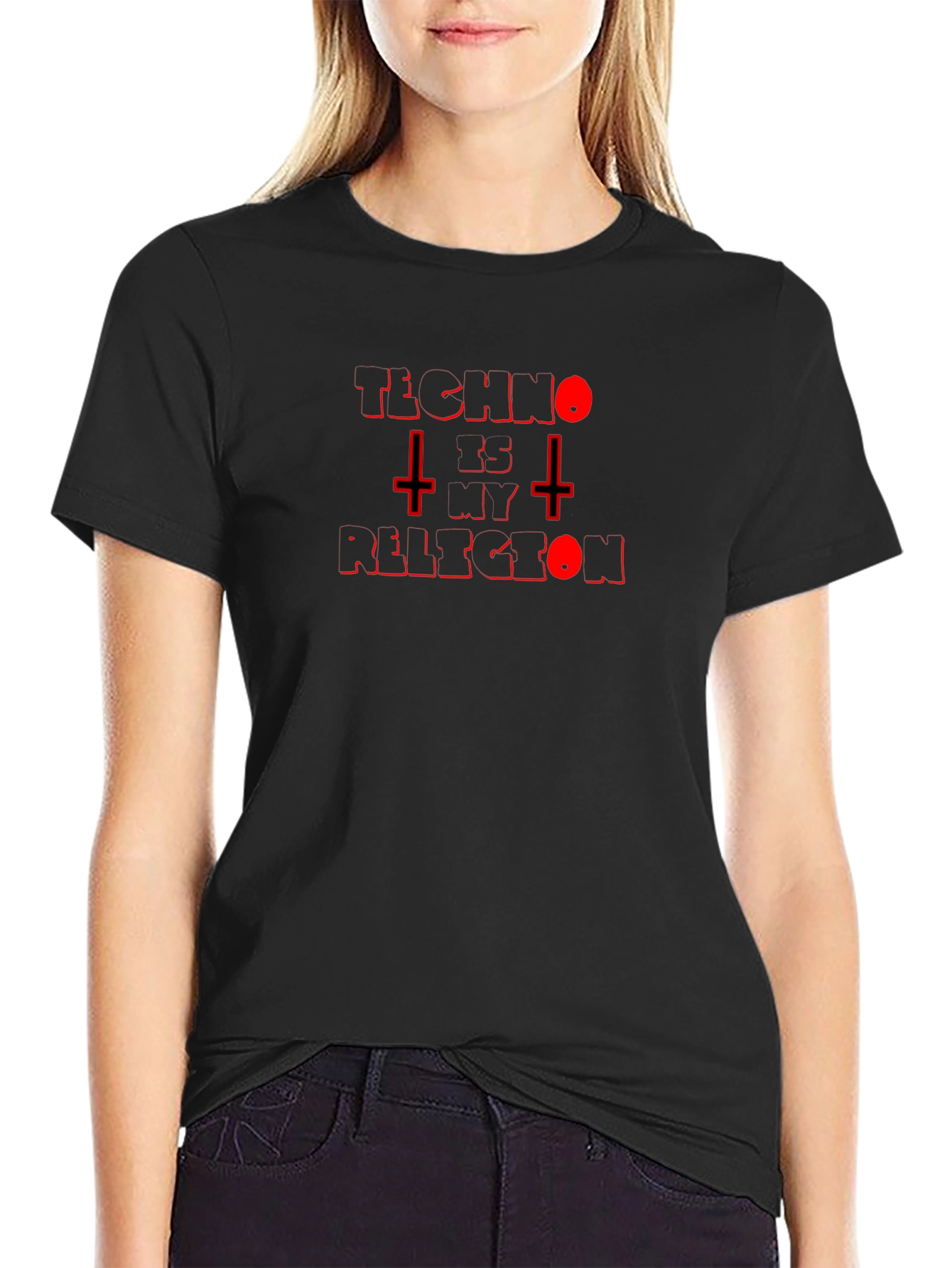 Techno is my Religion Black T-Shirt