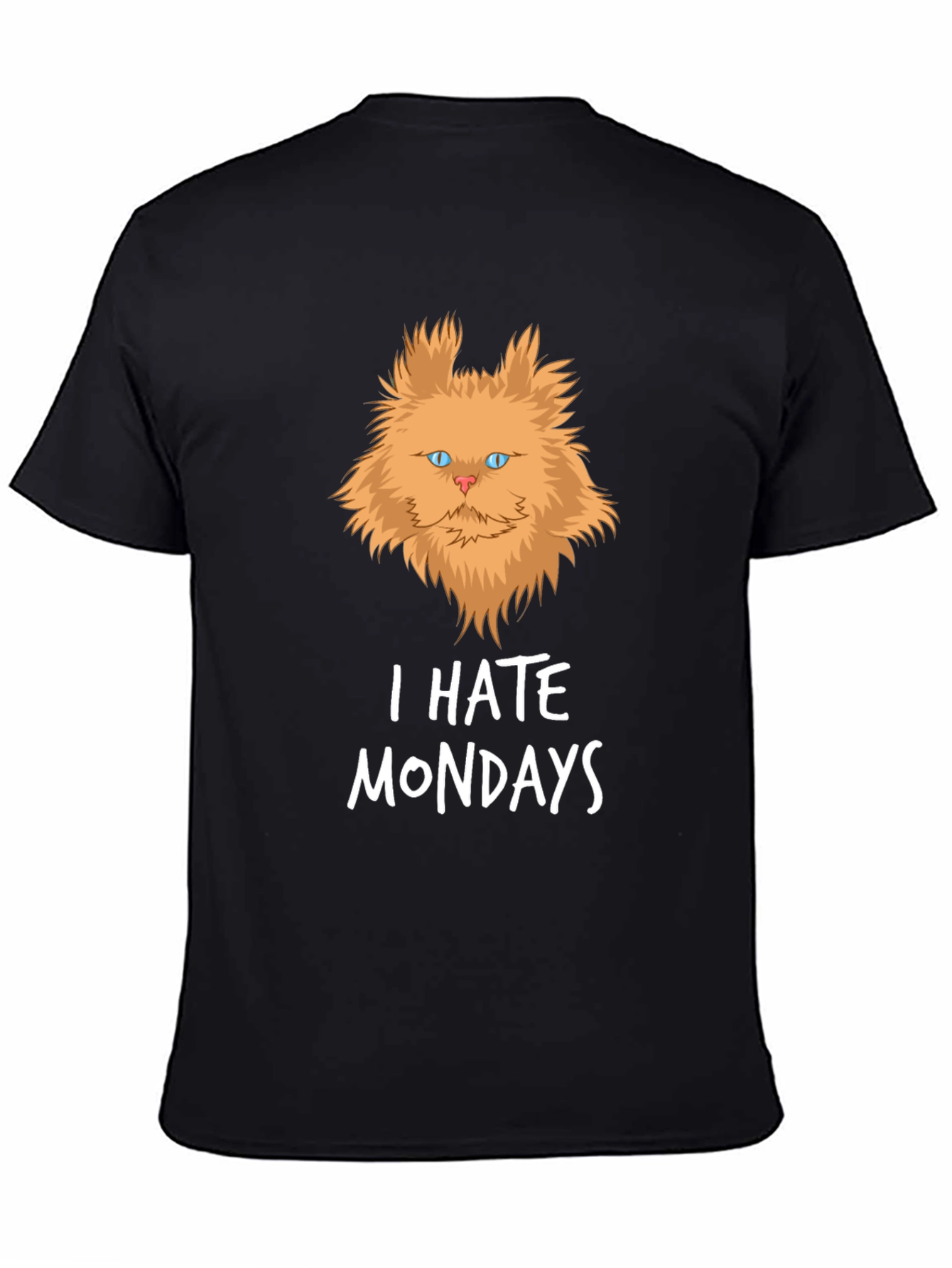 I Hate Mondays Cat T-Shirt - Black