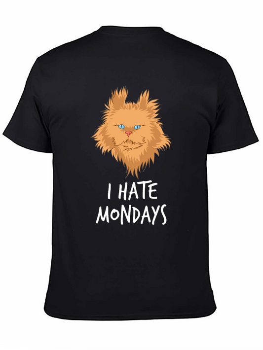 I Hate Mondays Cat T-Shirt - Black