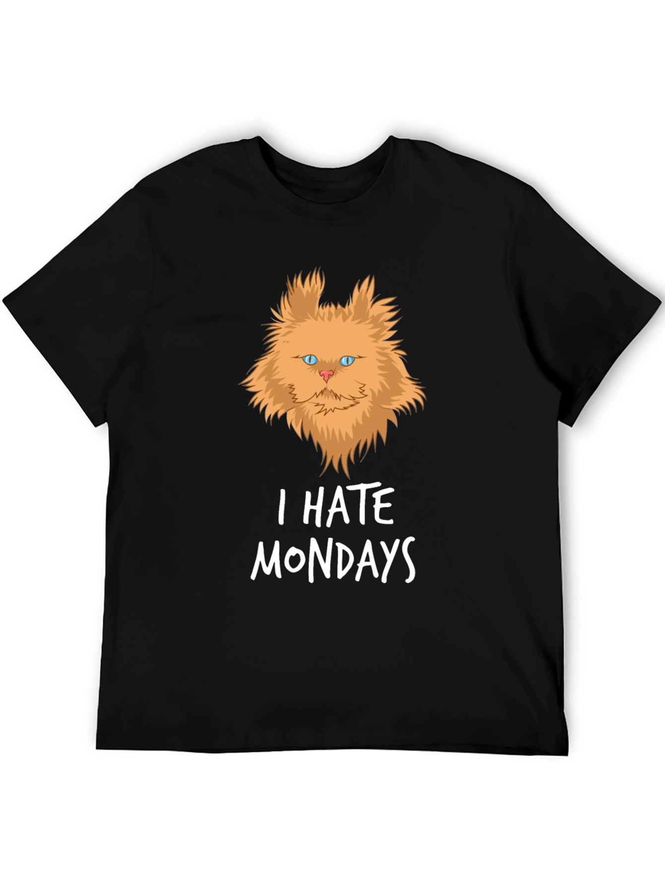 I Hate Mondays Cat T-Shirt - Black