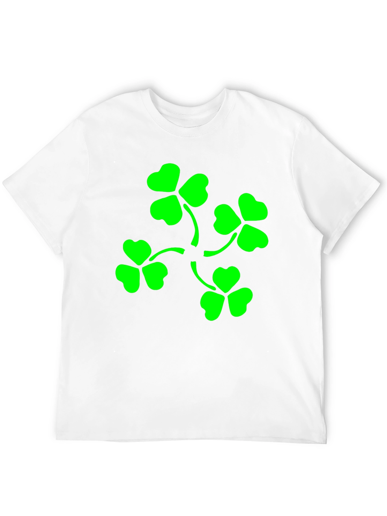 Lucky Clover T-Shirt - Green Shamrock Design