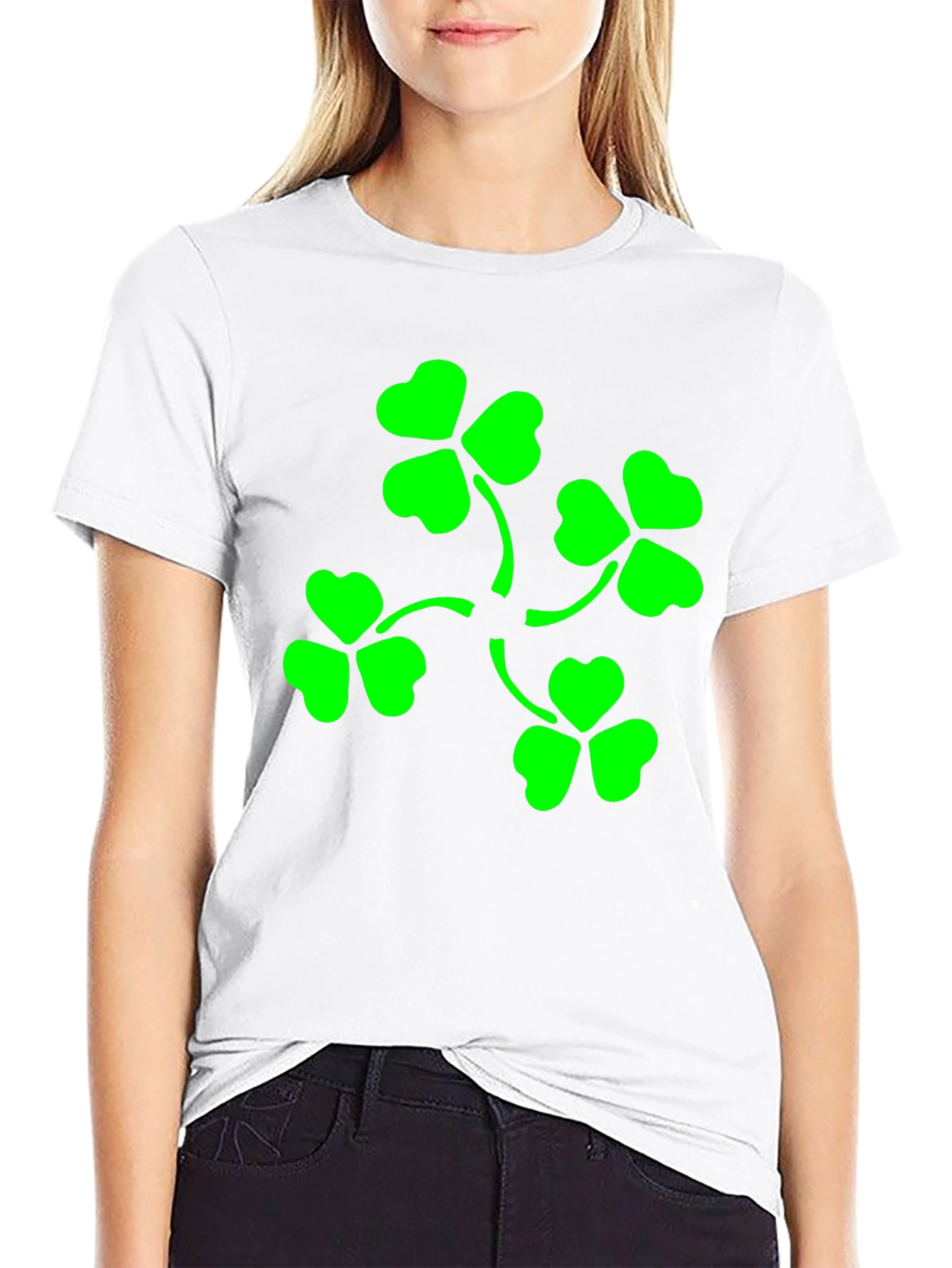 Lucky Clover T-Shirt - Green Shamrock Design