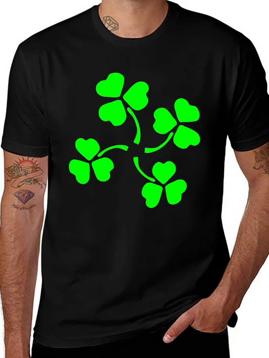 Lucky Clover T-Shirt - Green Shamrock Design