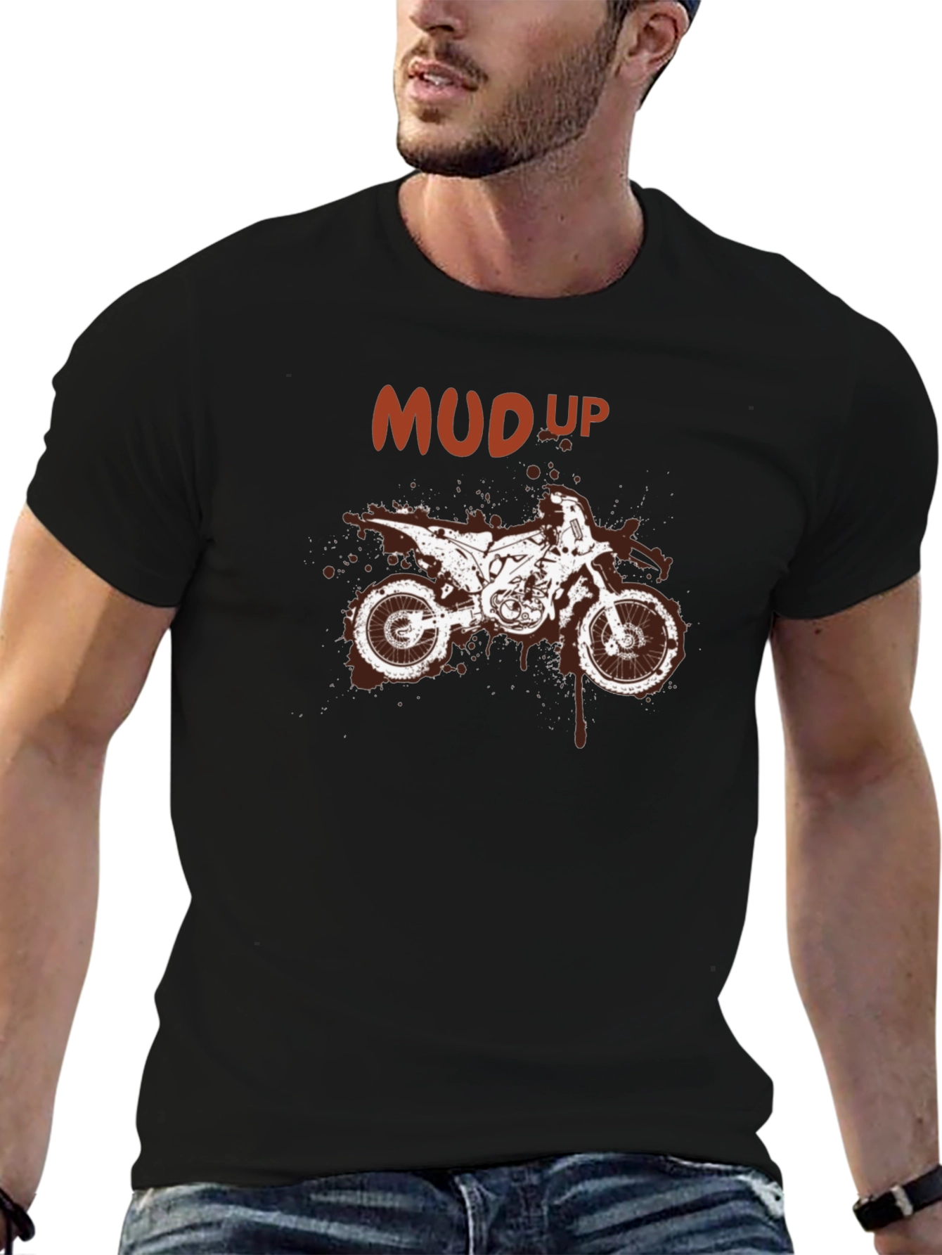 Mud Up Motocross T-Shirt - Dirt Bike Graphic Tee