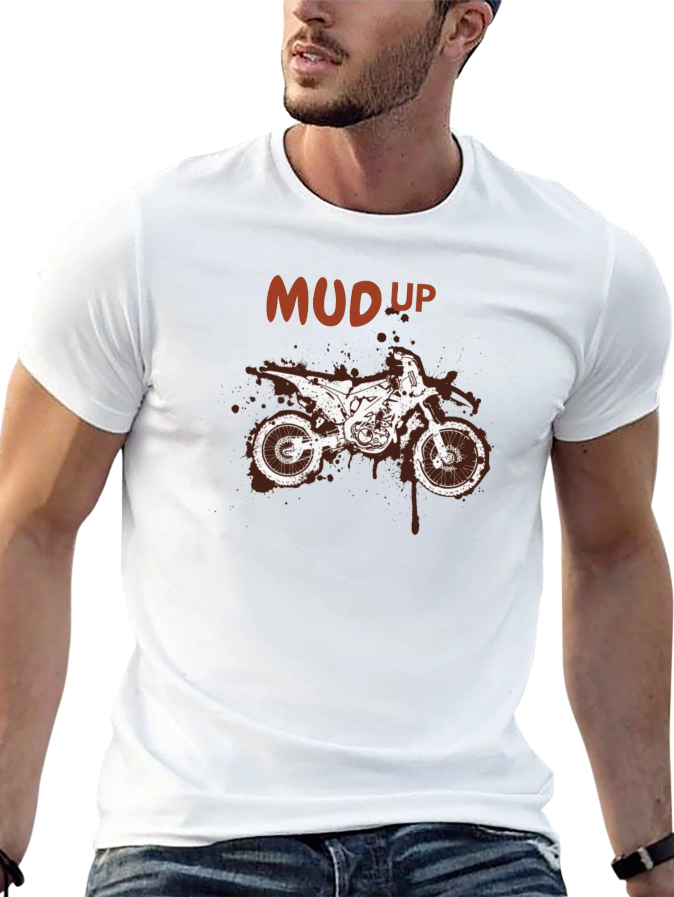 Mud Up Motocross T-Shirt - Dirt Bike Graphic Tee